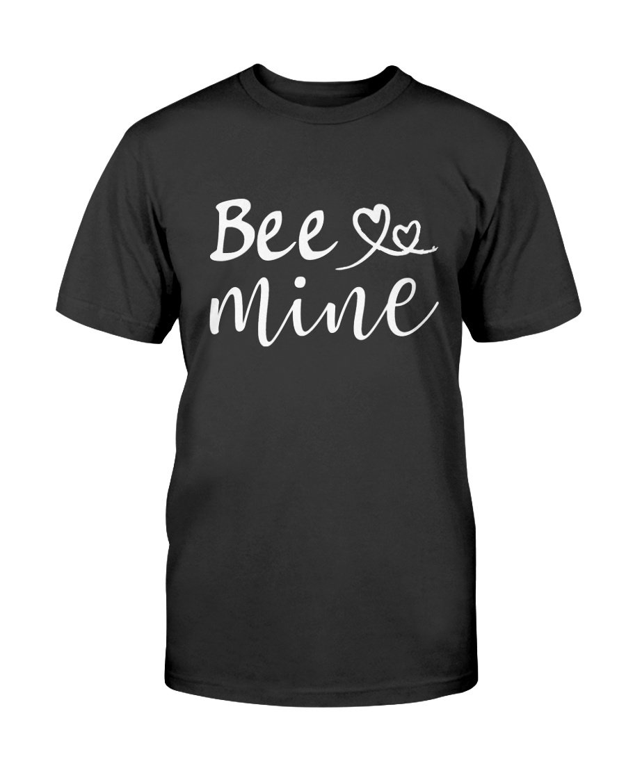 Bee Love Mine Shirt in various colors, showcasing its unisex design and comfortable fabric.