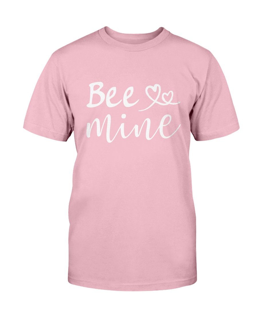 Bee Love Mine Shirt in various colors, showcasing its unisex design and comfortable fabric.