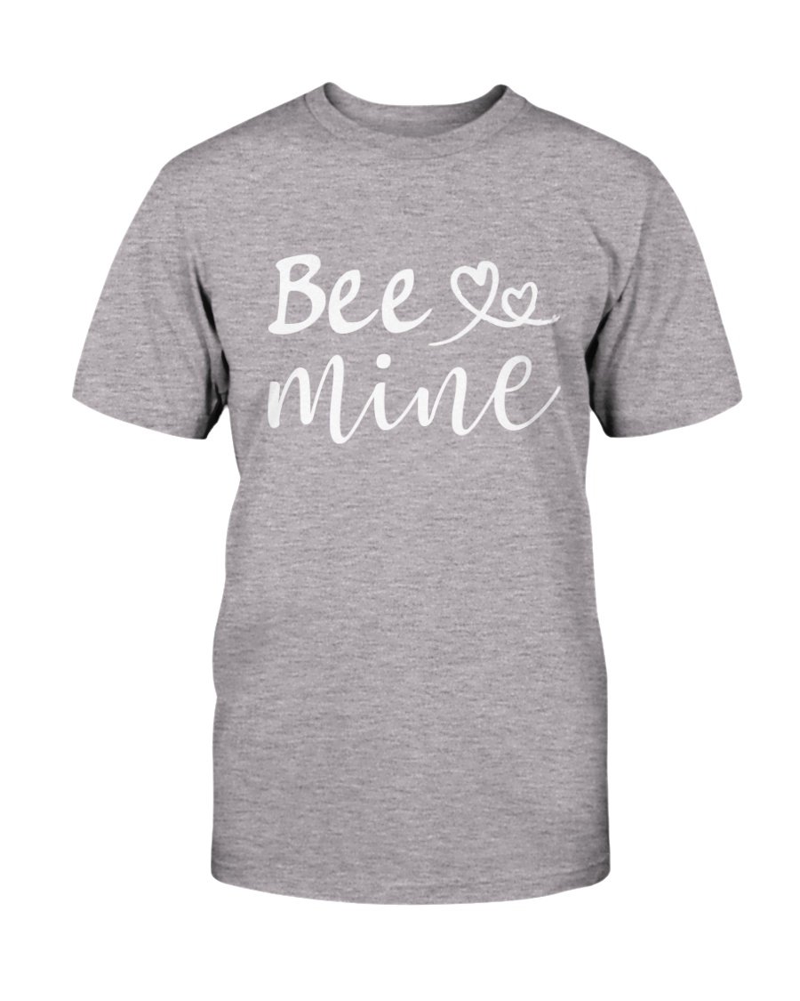 Bee Love Mine Shirt in various colors, showcasing its unisex design and comfortable fabric.