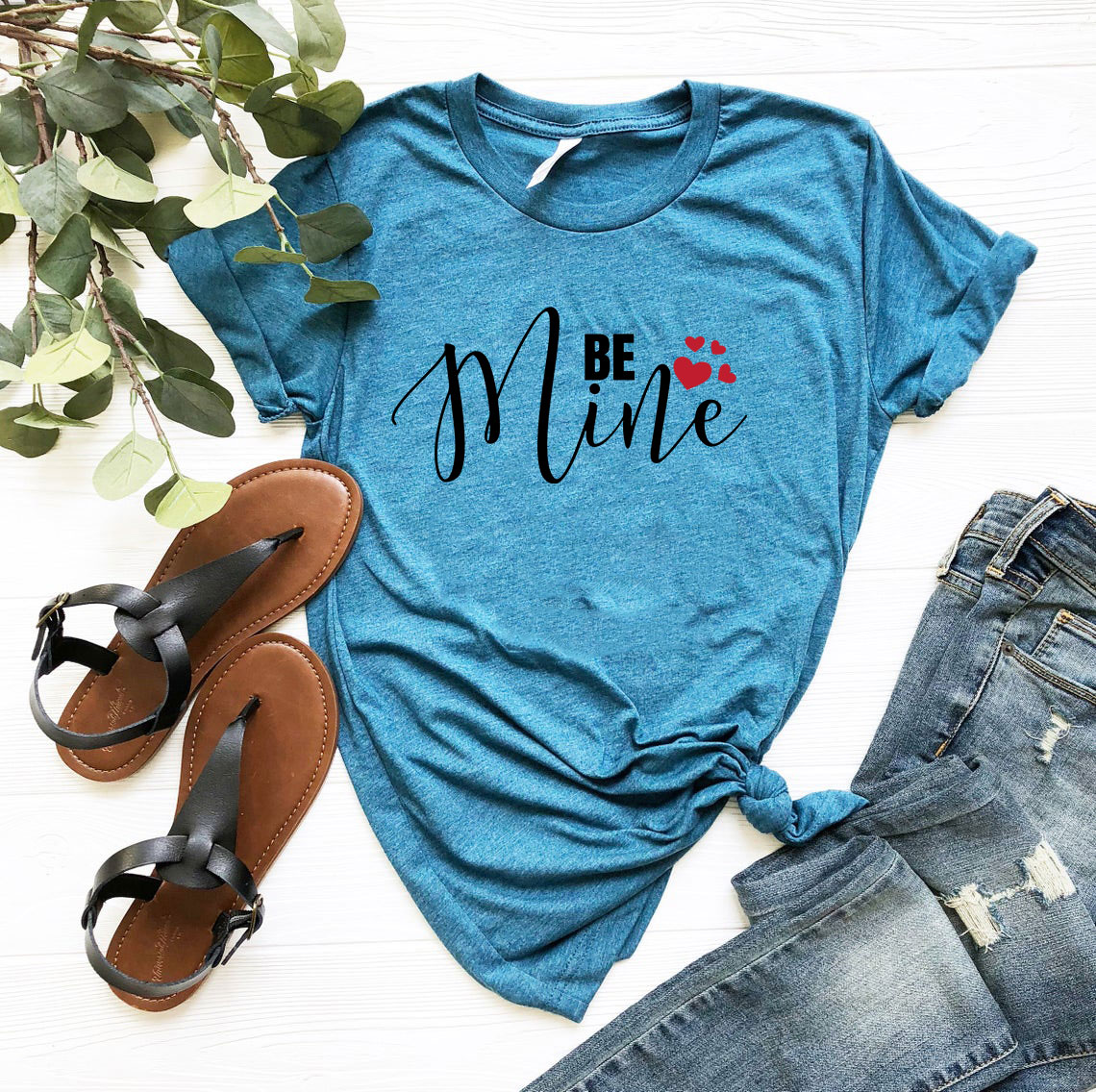 Be Mine Shirt in various colors, showcasing its comfortable fit and stylish design.