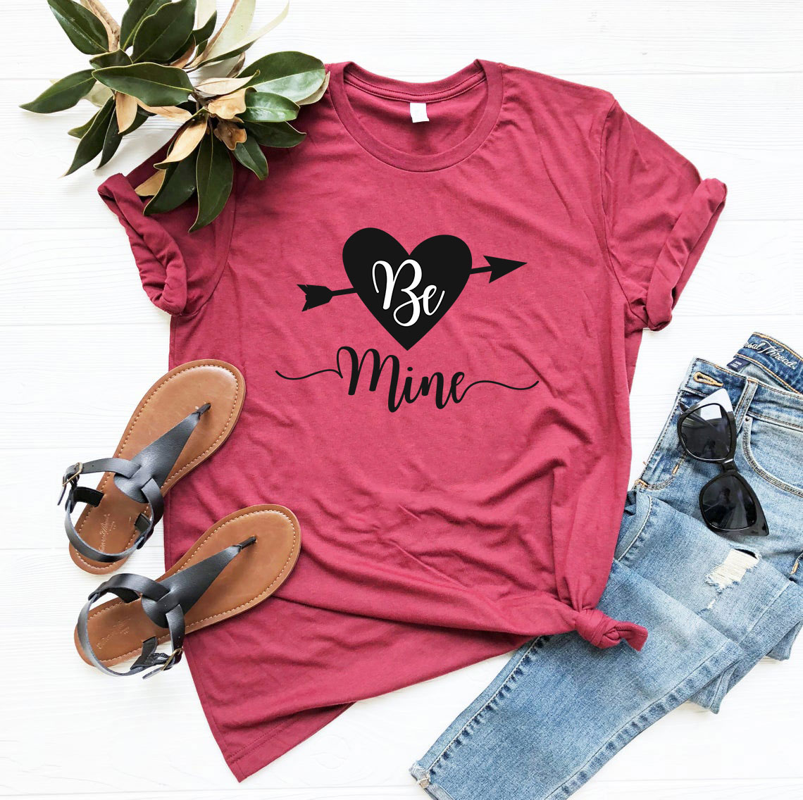 Be Mine Shirt in various colors, showcasing its soft fabric and stylish design.