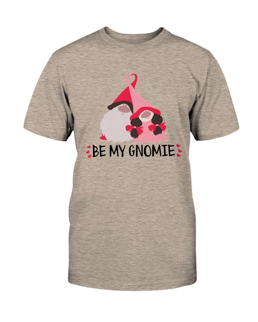 Be My Gnomie Shirt in various colors, showcasing its soft fabric and stylish design.