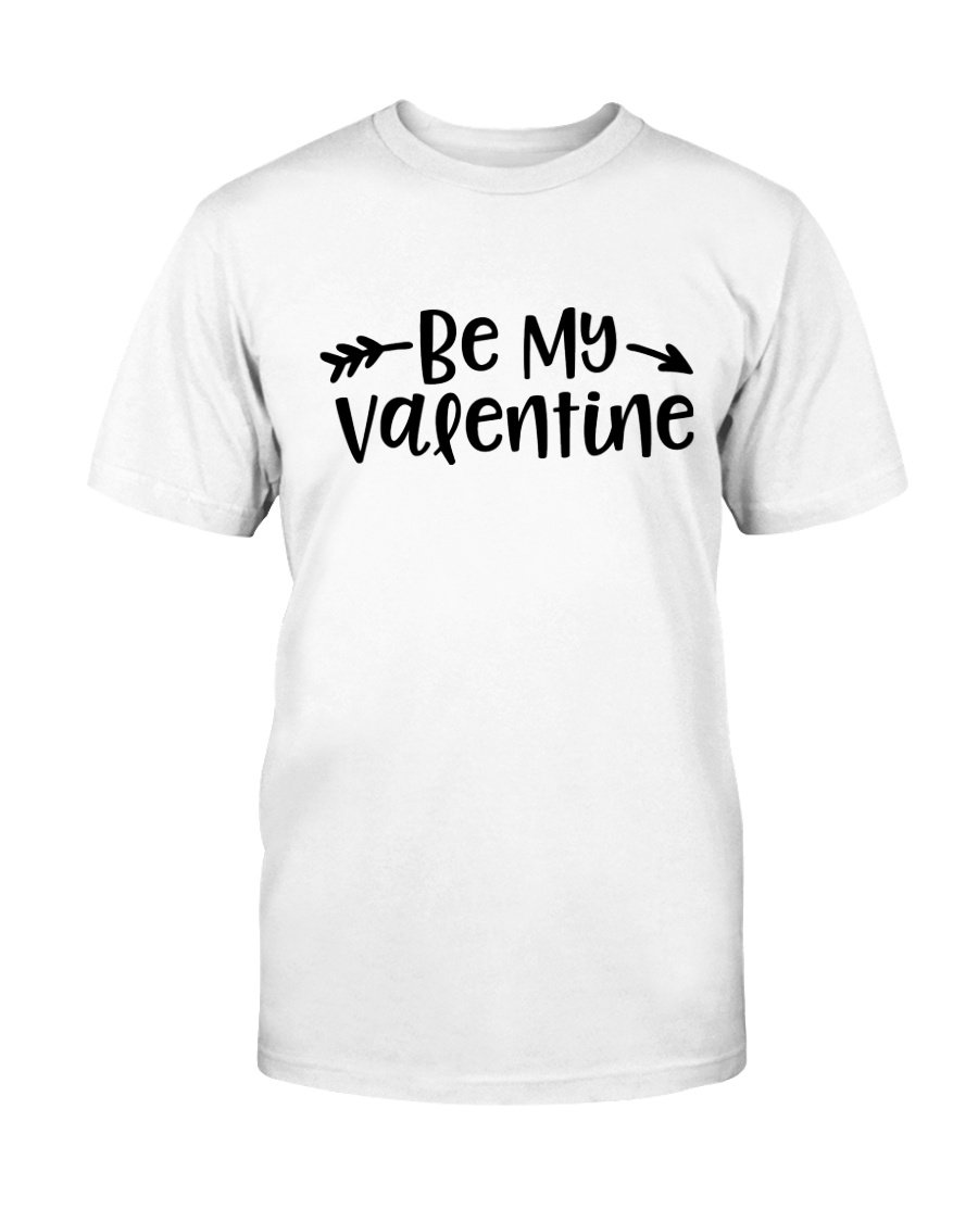 Be My Valentine Shirt in various colors, showcasing its soft fabric and stylish design.