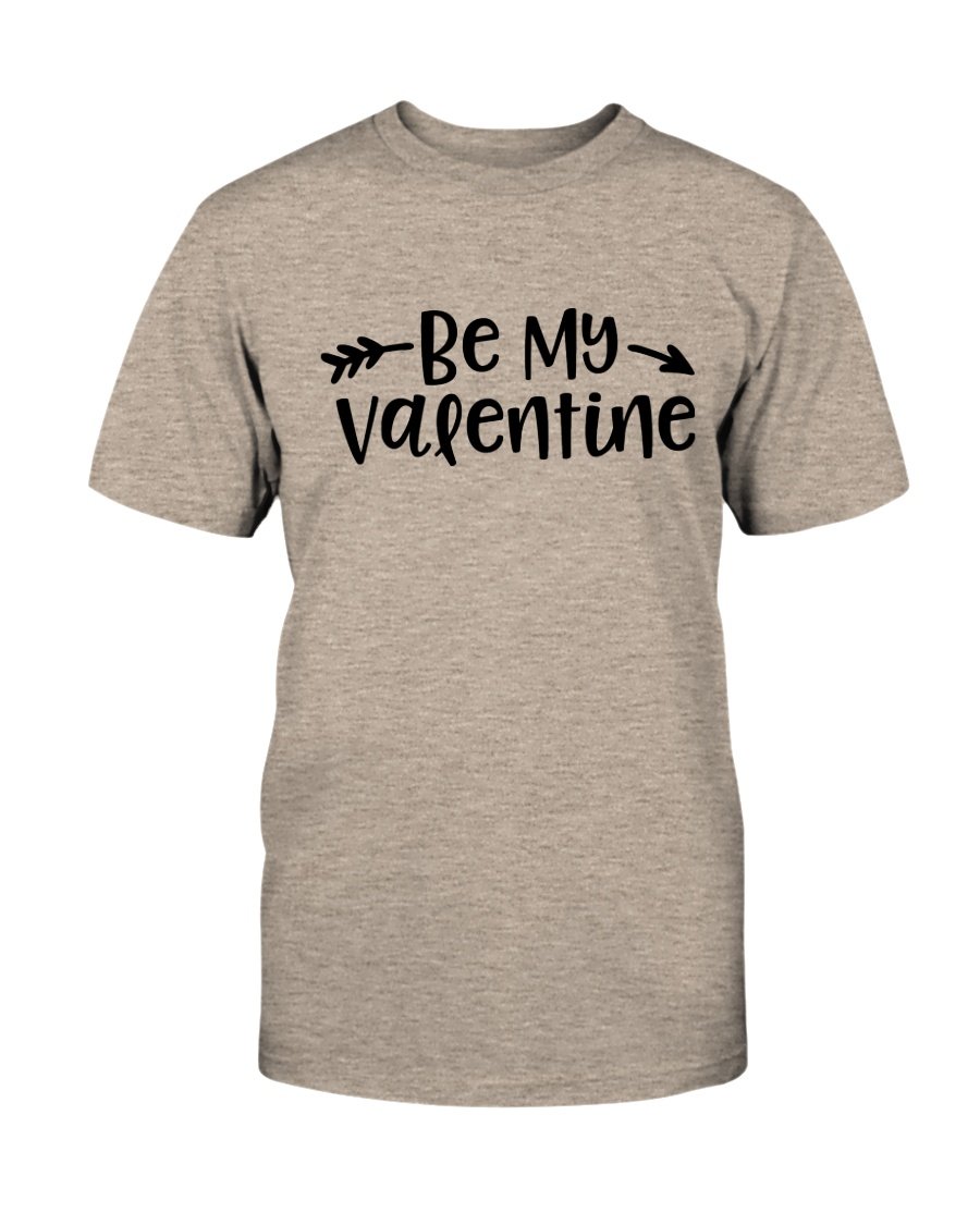 Be My Valentine Shirt in various colors, showcasing its soft fabric and stylish design.