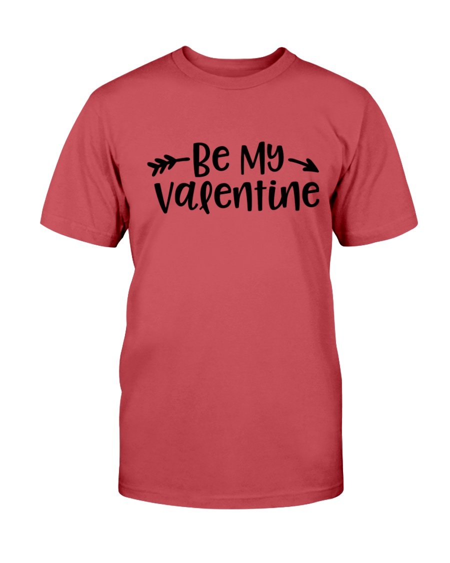 Be My Valentine Shirt in various colors, showcasing its soft fabric and stylish design.