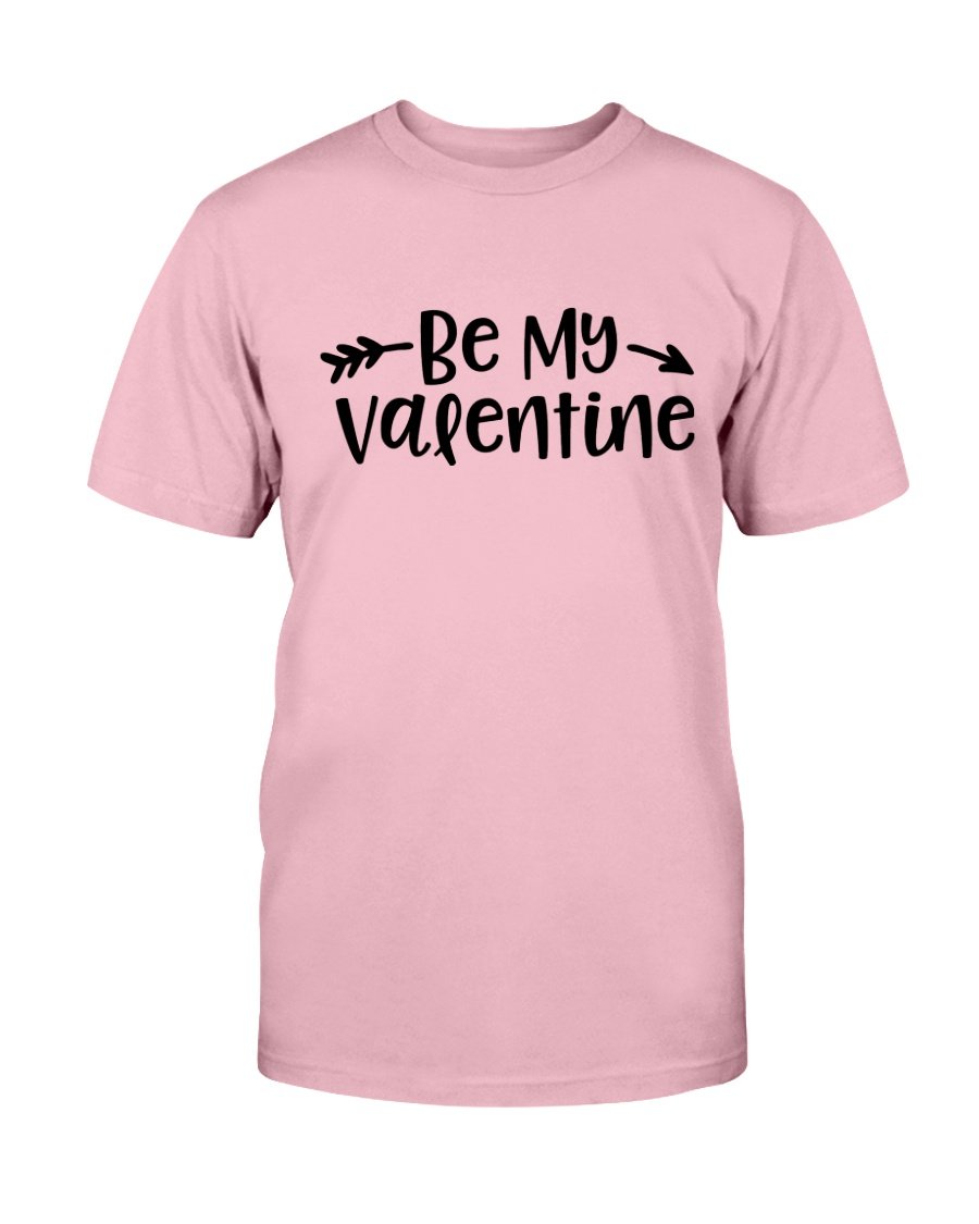 Be My Valentine Shirt in various colors, showcasing its soft fabric and stylish design.