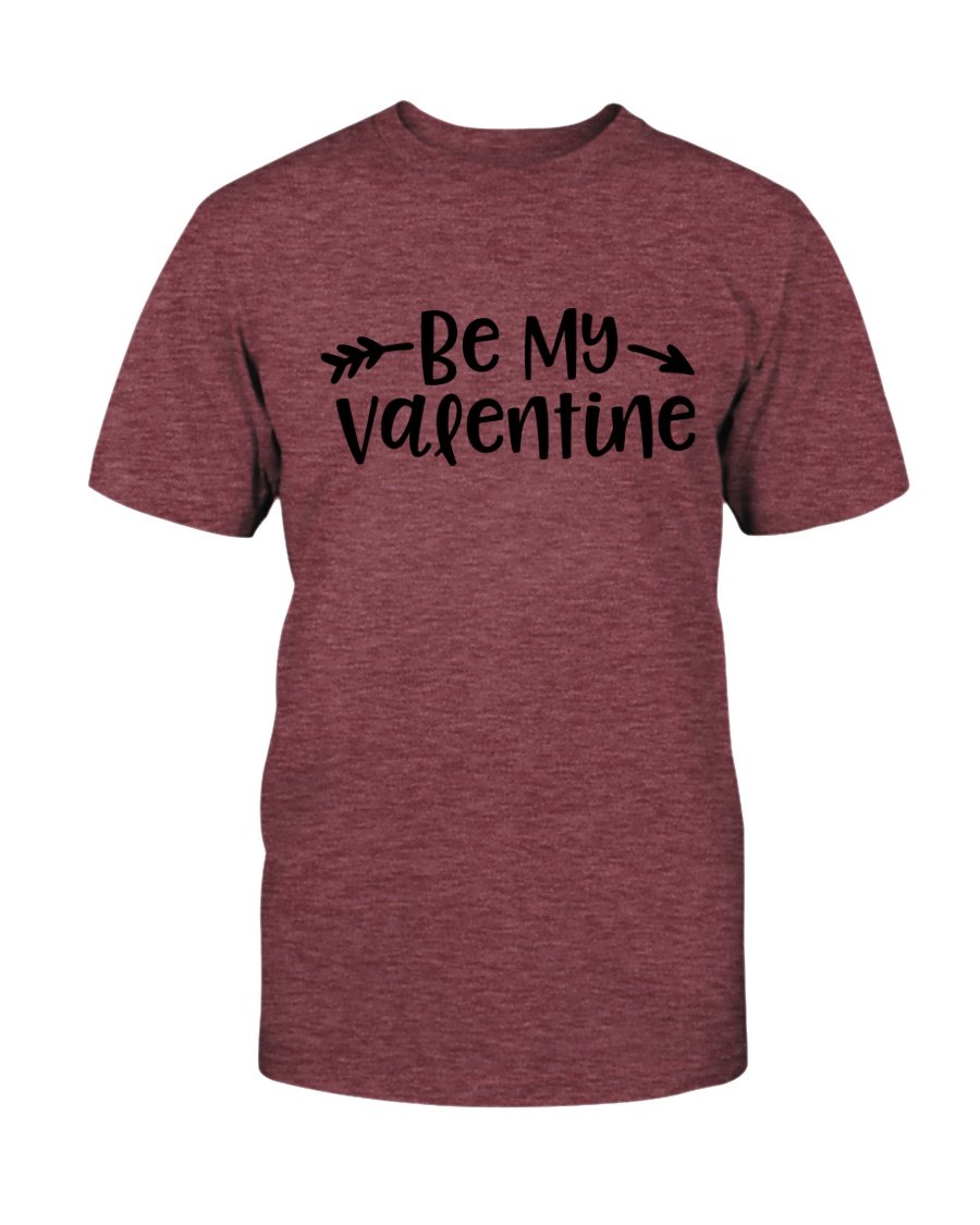 Be My Valentine Shirt in various colors, showcasing its soft fabric and stylish design.