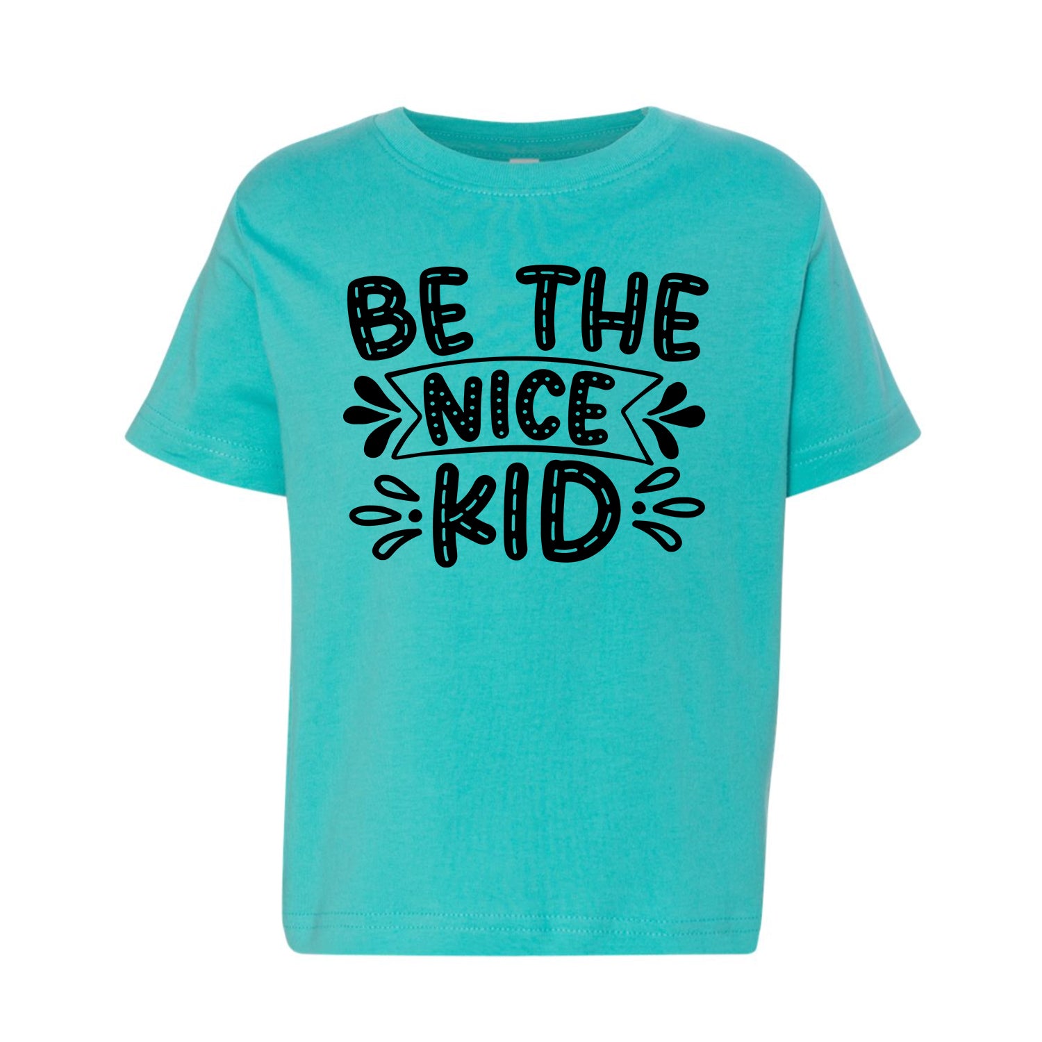 Be The Nice Kid Toddler T-shirt featuring a vibrant design, soft fabric, and comfortable fit, perfect for young children.