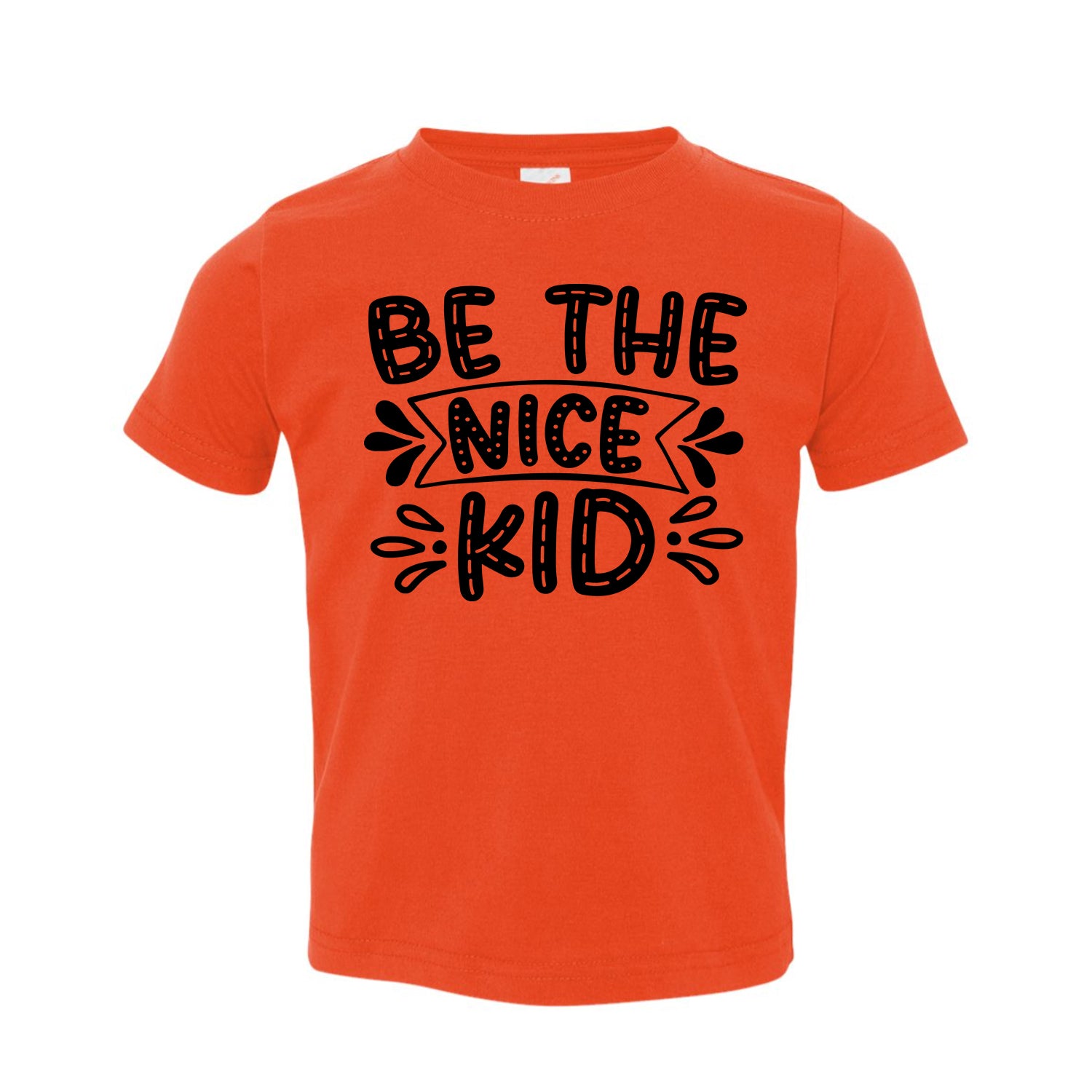 Be The Nice Kid Toddler T-shirt featuring a vibrant design, soft fabric, and comfortable fit, perfect for young children.