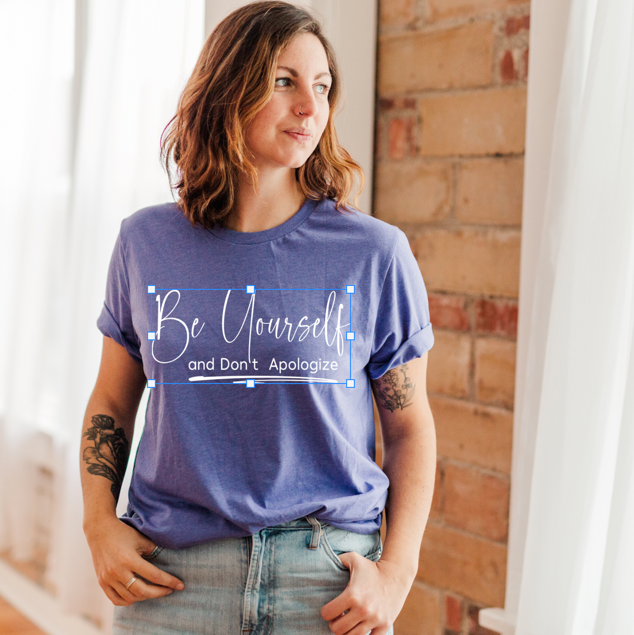 Be Yourself Unisex T-shirt displayed with vibrant design and soft fabric, perfect for casual wear.