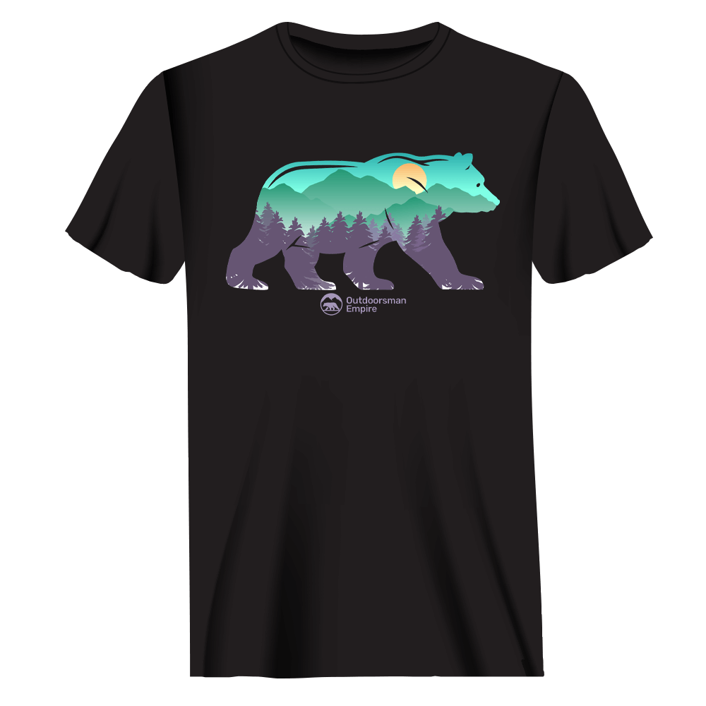 A stylish Bear Man T-Shirt made from 100% Ringspun Cotton, featuring a modern classic fit and eco-friendly dyes, perfect for casual wear.