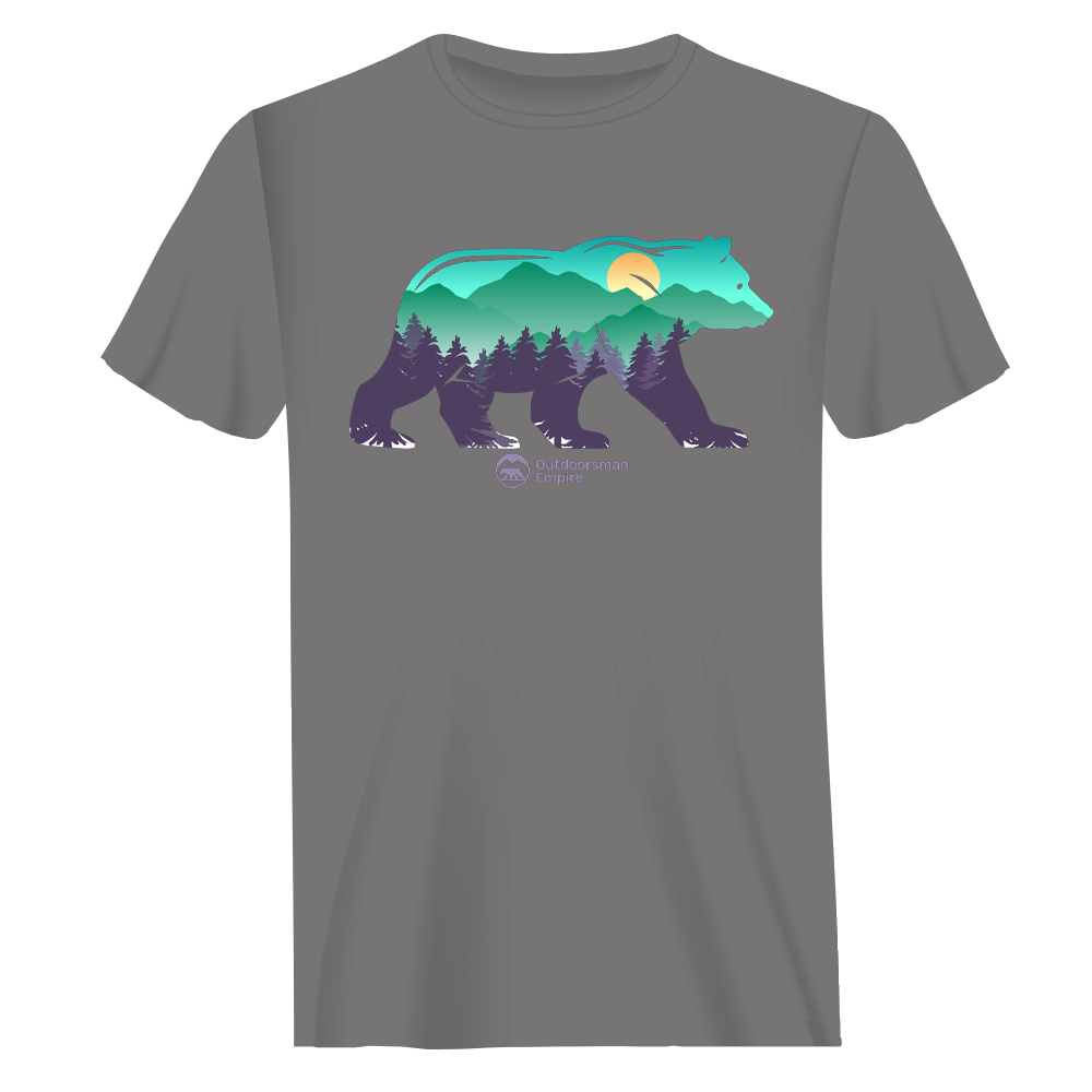 A stylish Bear Man T-Shirt made from 100% Ringspun Cotton, featuring a modern classic fit and eco-friendly dyes, perfect for casual wear.