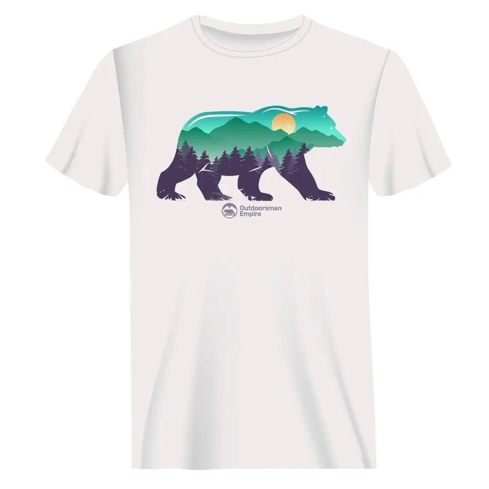 A stylish Bear Man T-Shirt made from 100% Ringspun Cotton, featuring a modern classic fit and eco-friendly dyes, perfect for casual wear.