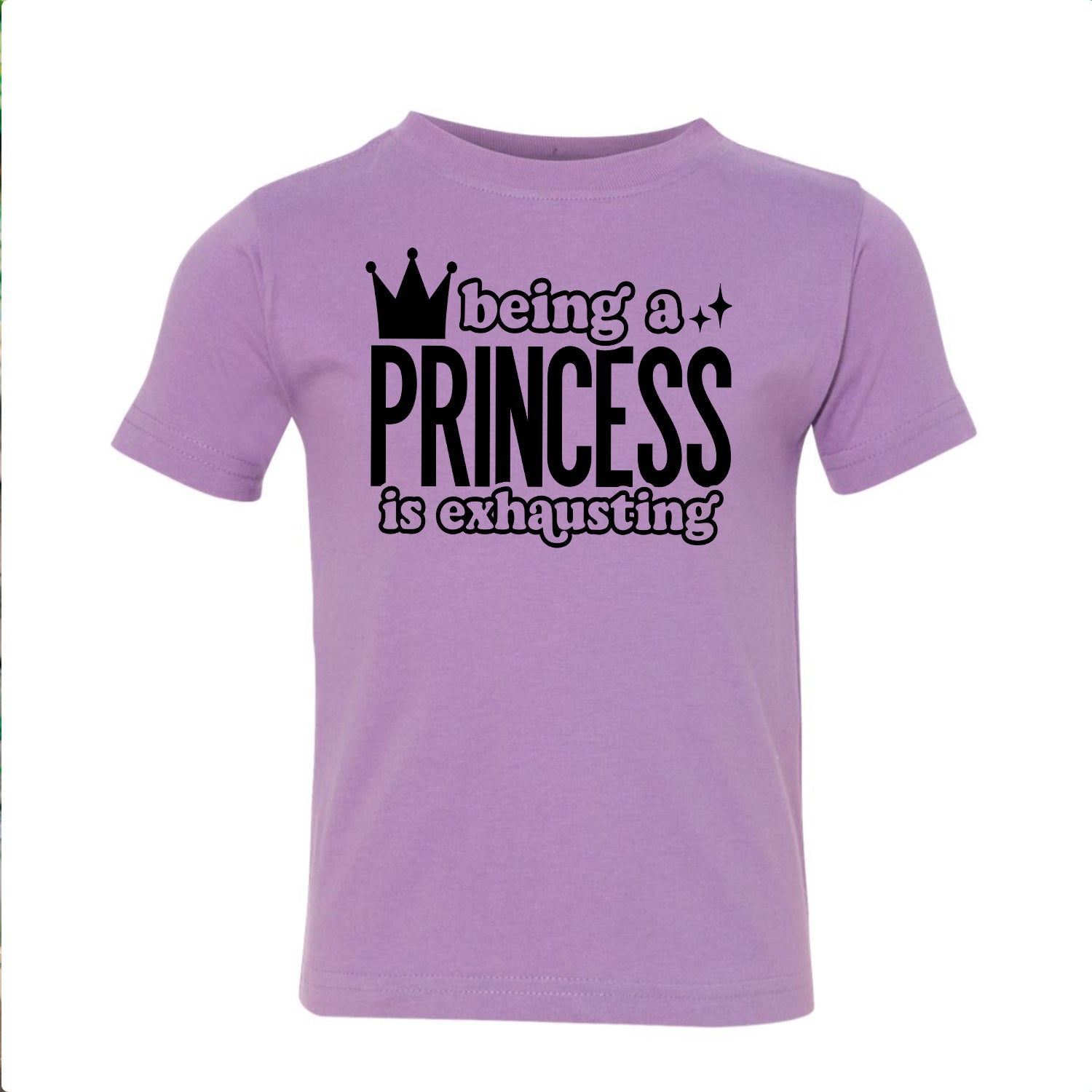 A vibrant toddler t-shirt featuring a princess design, made from soft fabric with direct-to-garment printing.