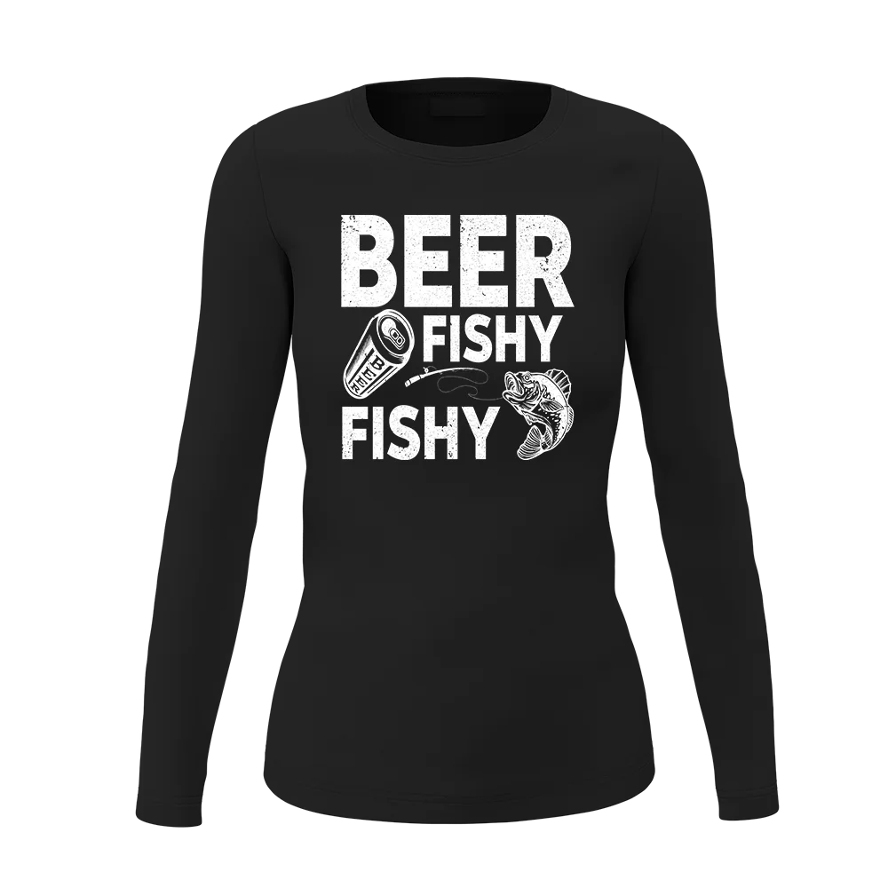 A stylish long sleeve shirt featuring a unique Beer Fishy Fishy design, perfect for casual outings and conversation starters.