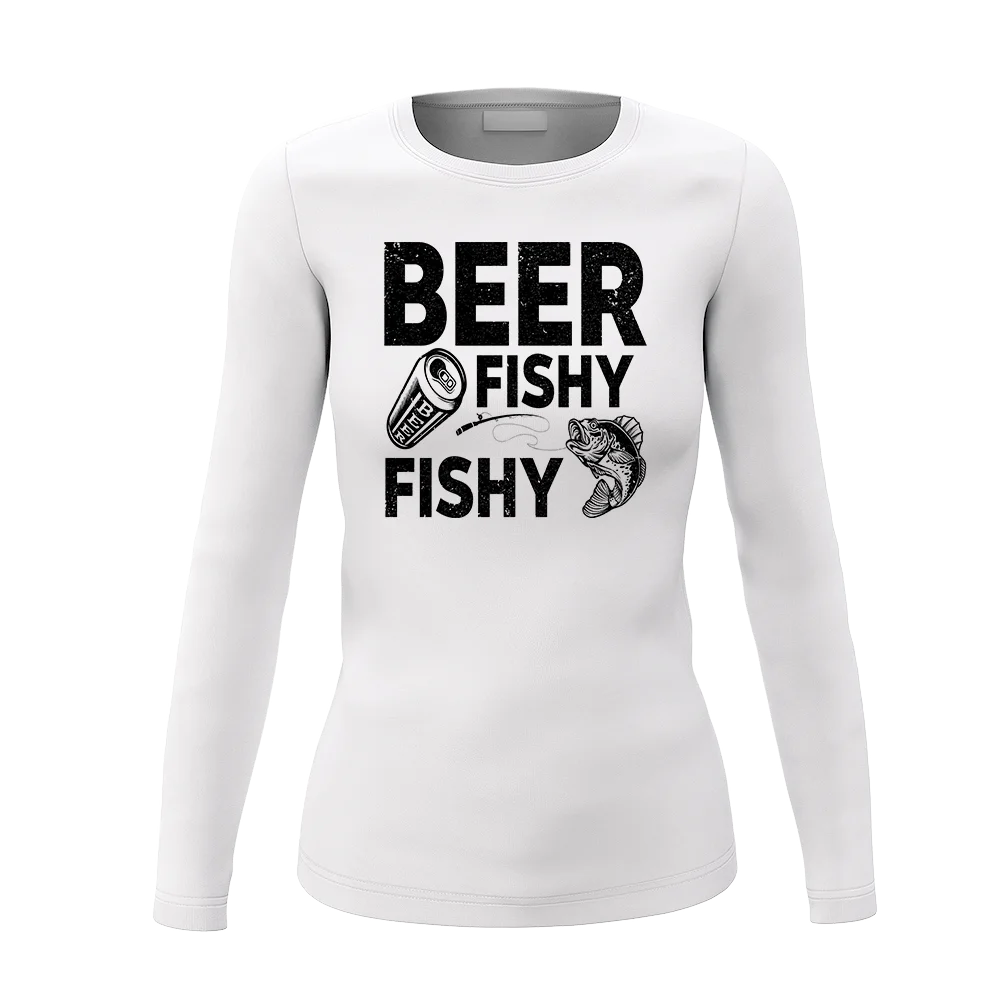 A stylish long sleeve shirt featuring a unique Beer Fishy Fishy design, perfect for casual outings and conversation starters.