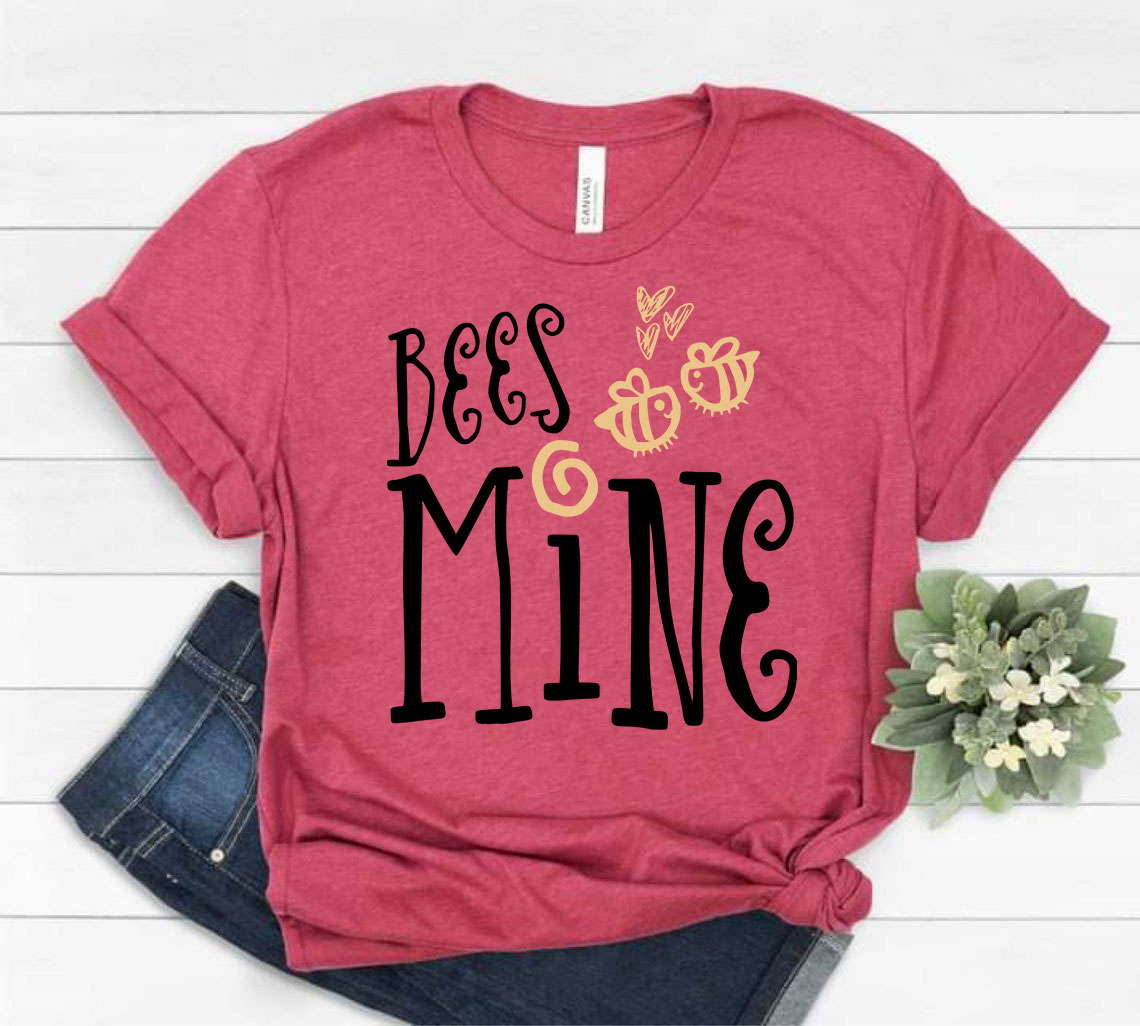 Bees Mine Shirt in various colors, showcasing its soft fabric and stylish design.