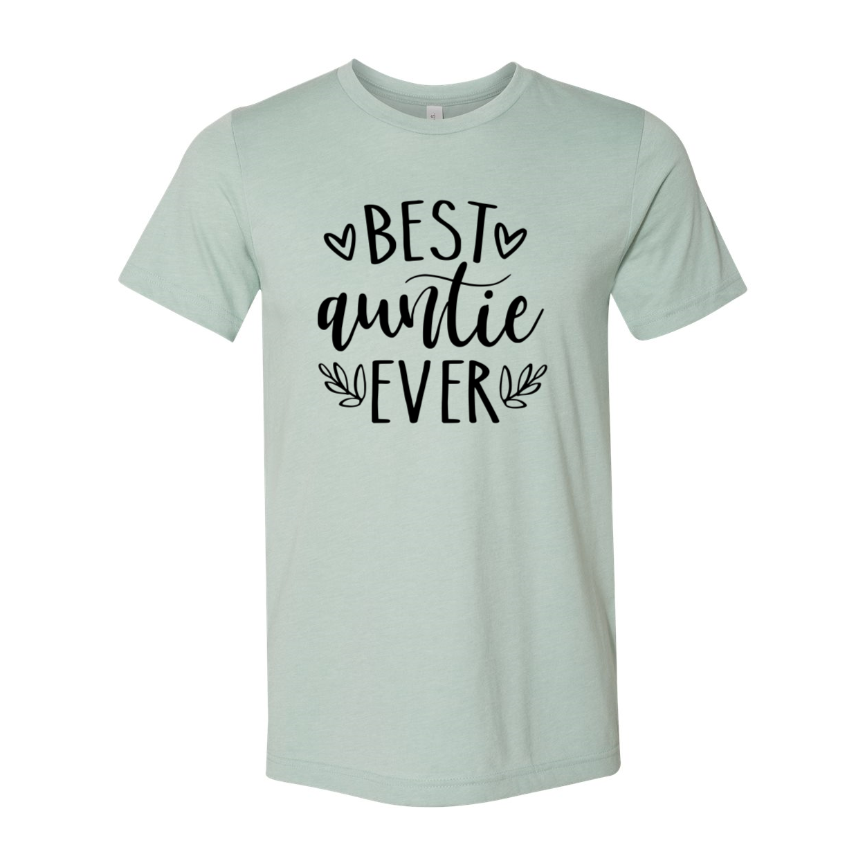 A soft and stylish unisex T-shirt featuring the phrase 'Best Auntie Ever' in vibrant print, available in multiple colors.