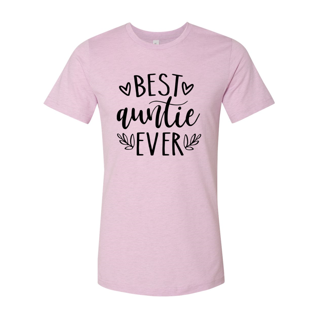 A soft and stylish unisex T-shirt featuring the phrase 'Best Auntie Ever' in vibrant print, available in multiple colors.