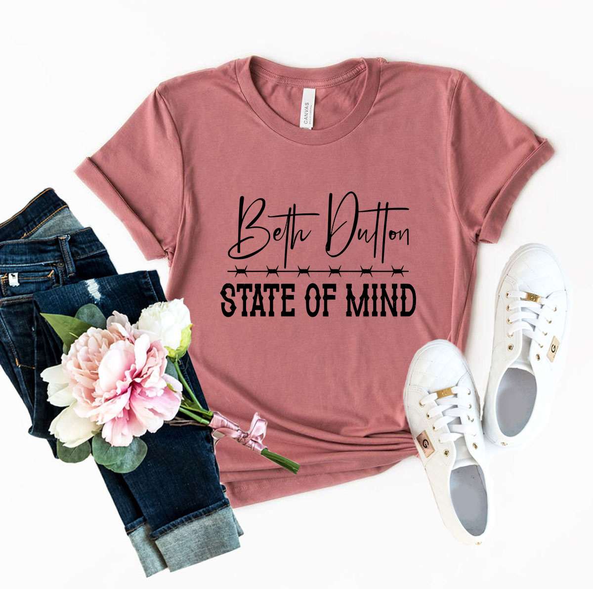 Beth Dutton State Of Mind Unisex T-shirt in various colors, showcasing its soft fabric and stylish design.