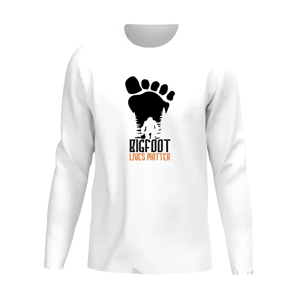 Bigfoot Lives Matter Men Long Sleeve Shirt featuring a unique design, comfortable fabric, and stylish fit.