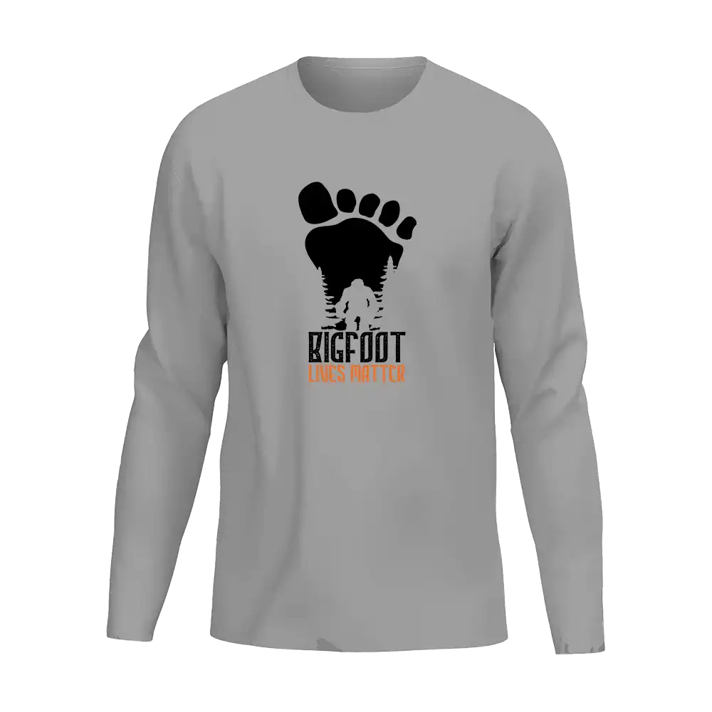 Bigfoot Lives Matter Men Long Sleeve Shirt featuring a unique design, comfortable fabric, and stylish fit.