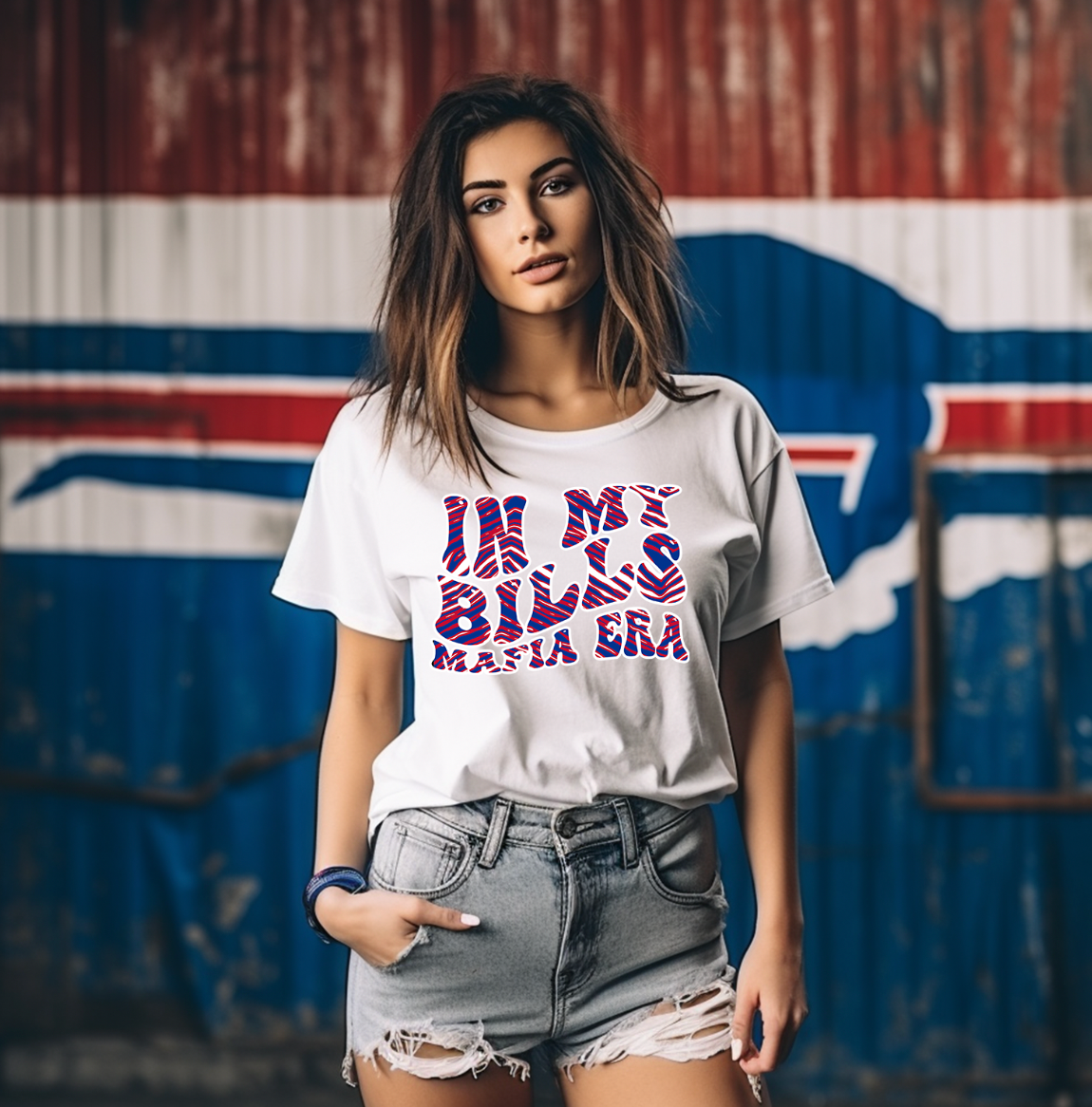 Bills Mafia Era Unisex T-shirt featuring vibrant team colors and design, perfect for fans.