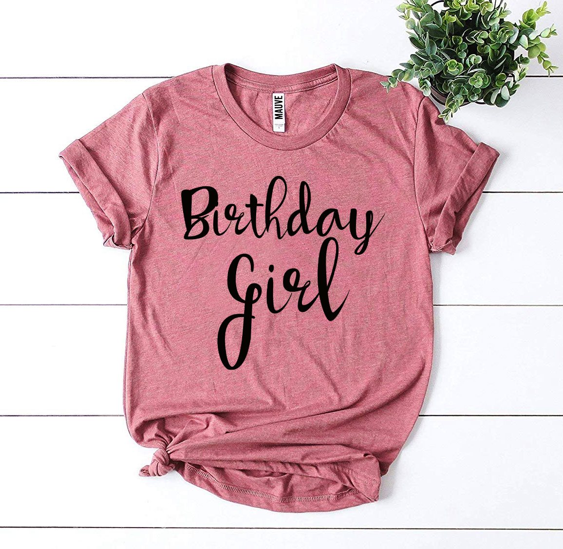 A stylish Birthday Girl T-Shirt made from premium ring spun cotton, featuring a vibrant and high-quality flex print design.