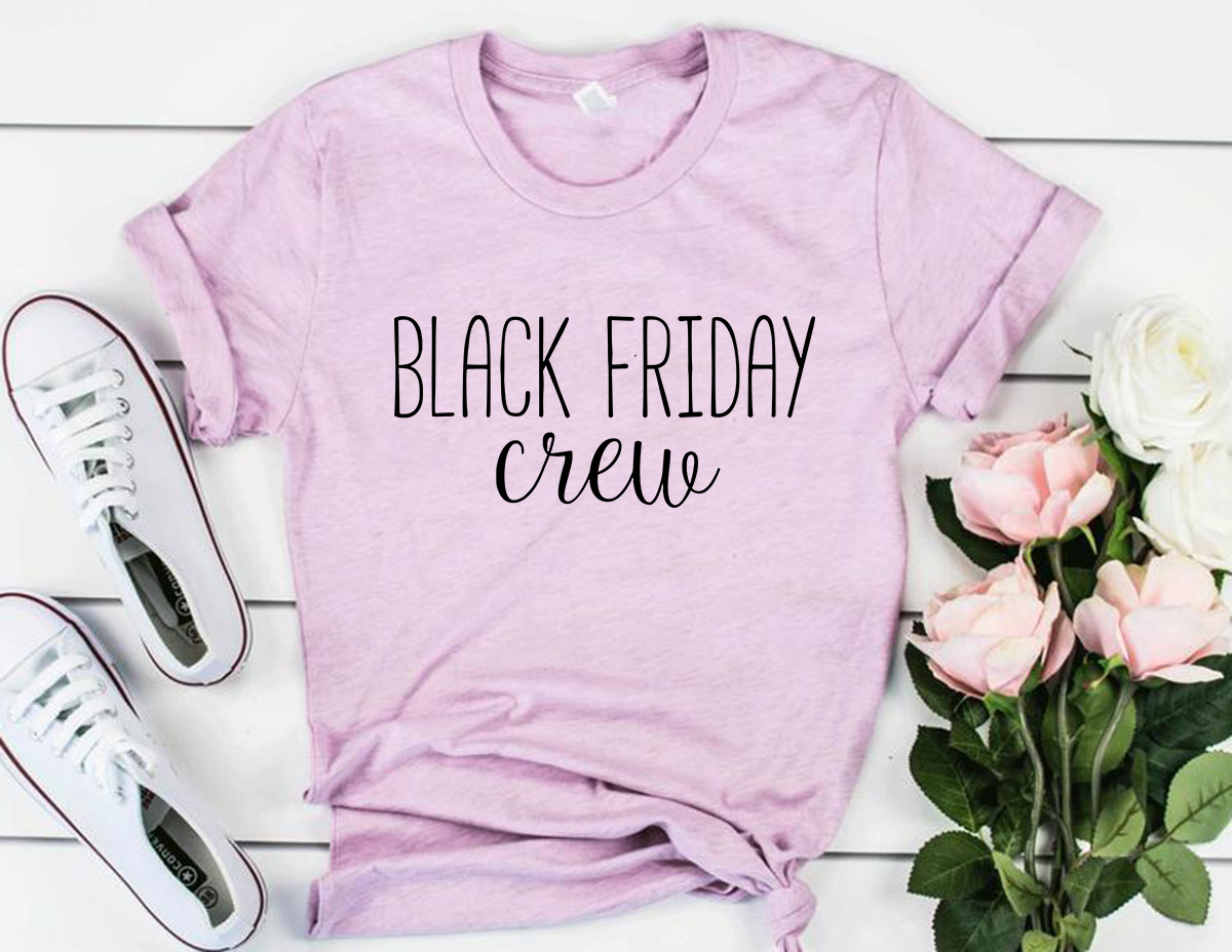 Black Friday Crew Shirt in various colors, showcasing its comfortable fabric and stylish design.