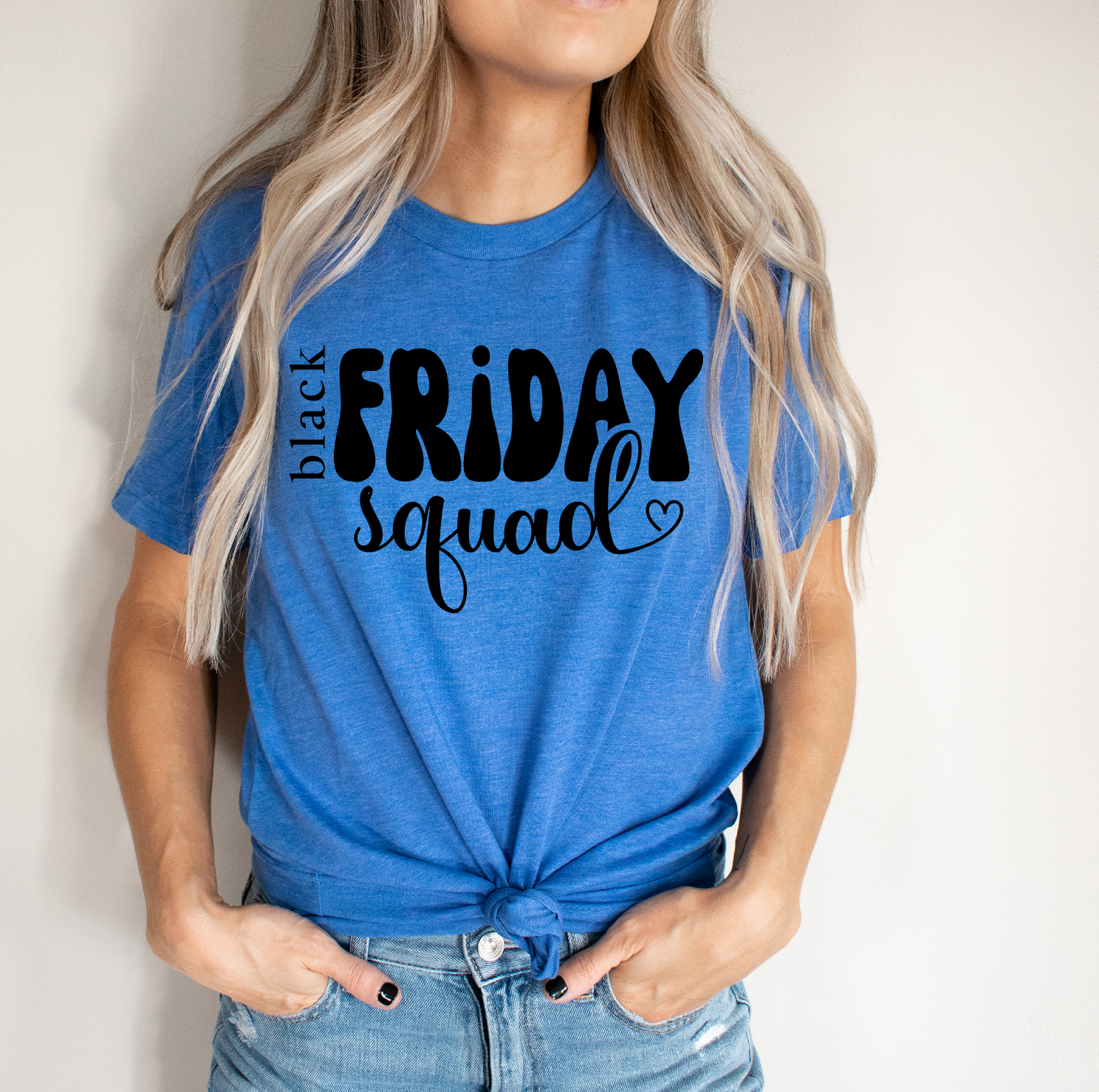 Black Friday Squad Unisex T-shirt featuring vibrant design and soft fabric, perfect for holiday shopping.