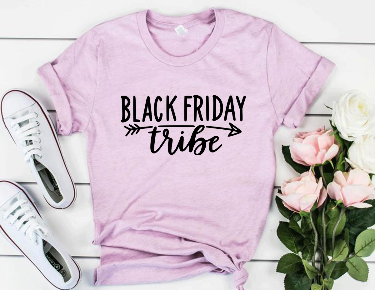 Black Friday Tribe Shirt in various colors, showcasing its soft fabric and stylish design.