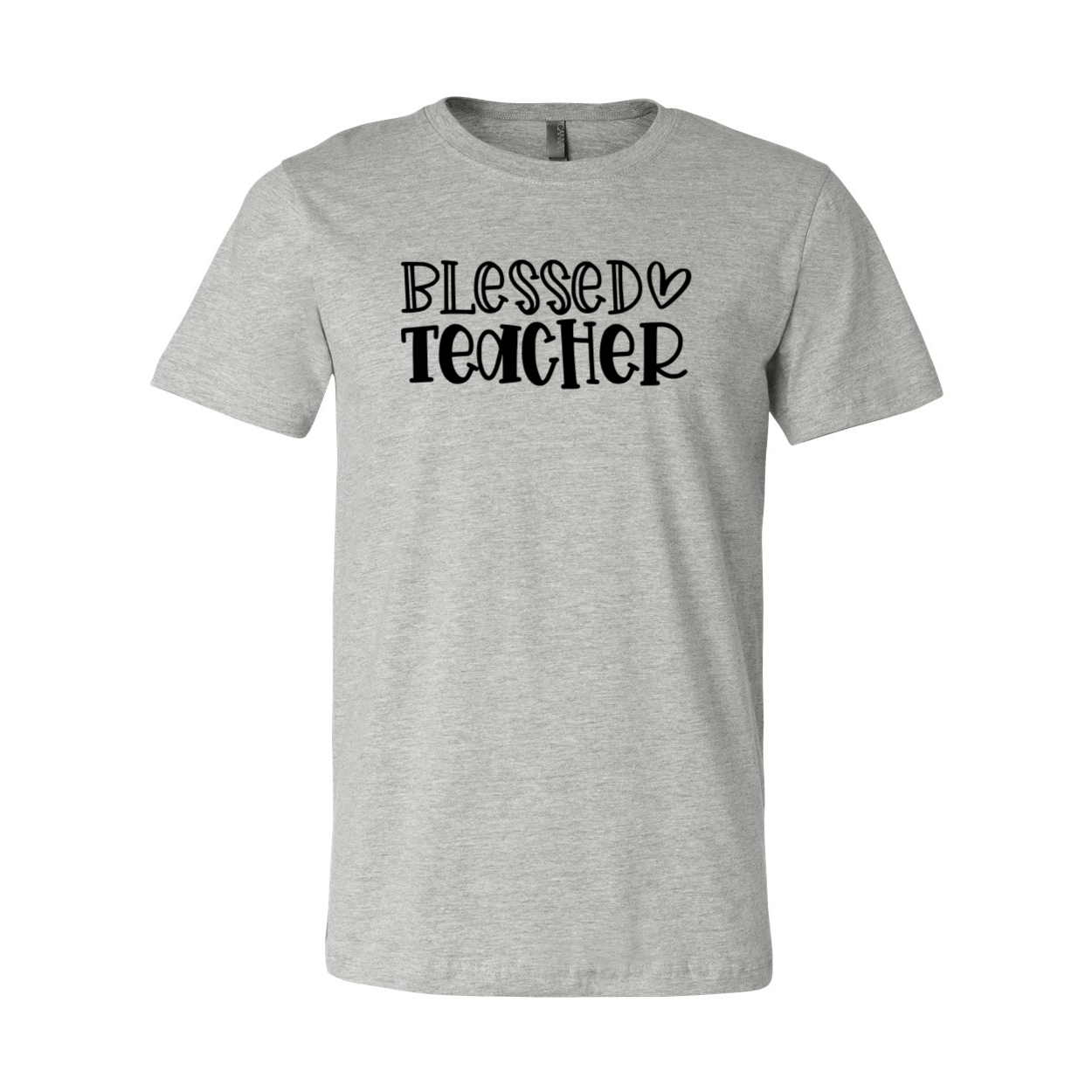 A comfortable unisex Blessed Teacher Shirt made from ring spun cotton, available in multiple colors and sizes.