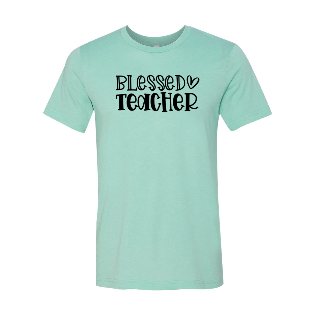 A comfortable unisex Blessed Teacher Shirt made from ring spun cotton, available in multiple colors and sizes.