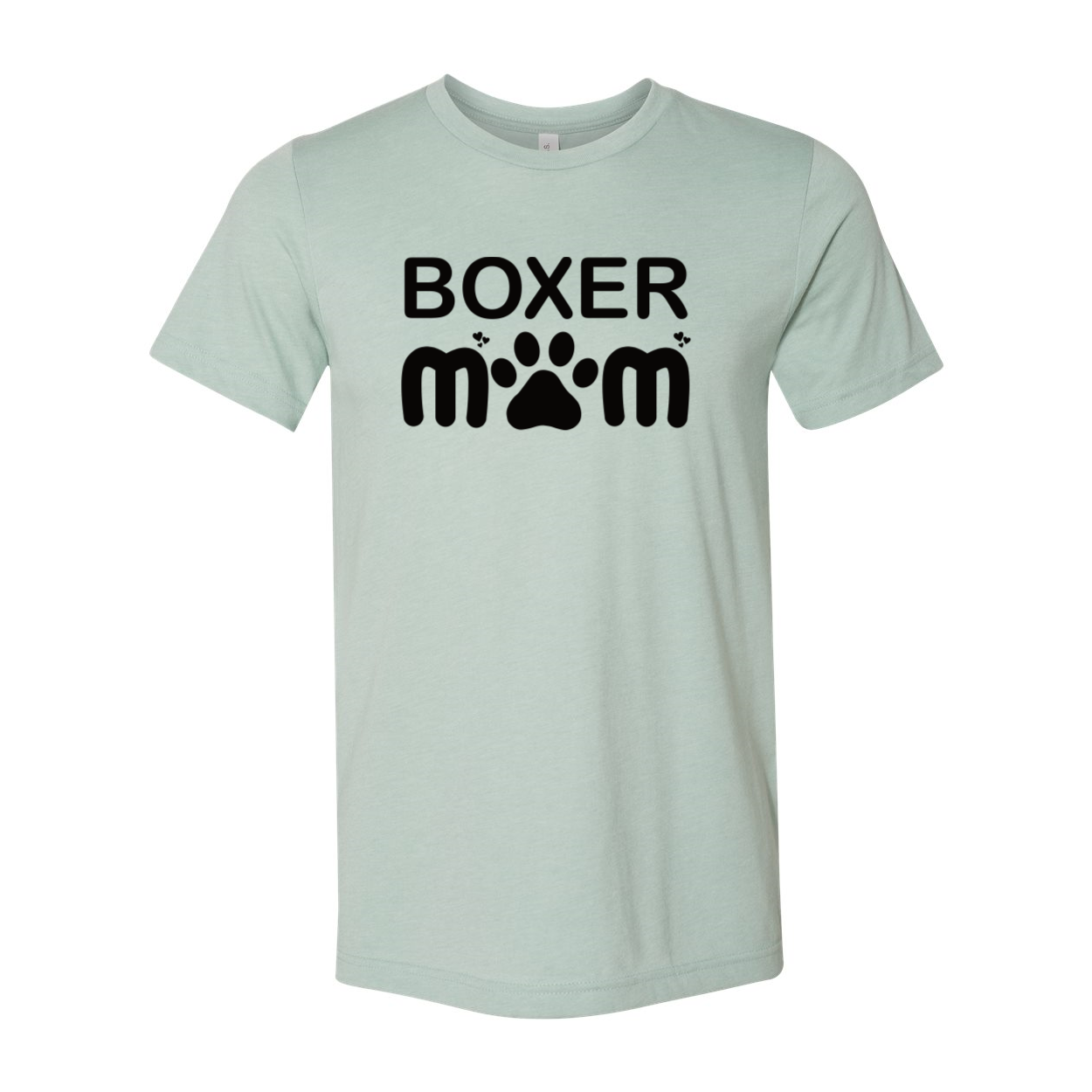 A stylish unisex Boxer Mom Shirt made from soft ring spun cotton, available in multiple colors and sizes.