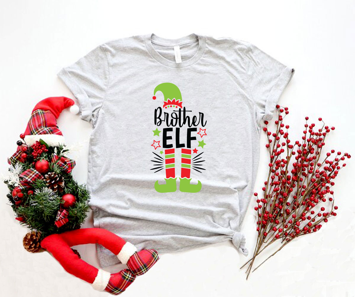 Brother Elf Shirt in various colors, showcasing its soft fabric and stylish design.