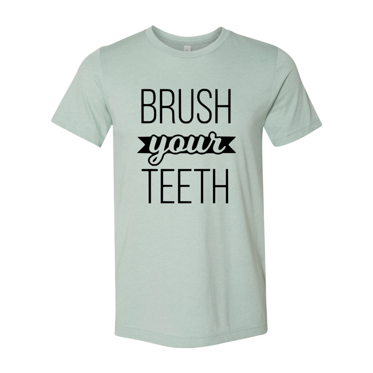 A comfortable unisex T-shirt featuring a fun 'Brush Your Teeth' print, available in multiple colors and sizes.