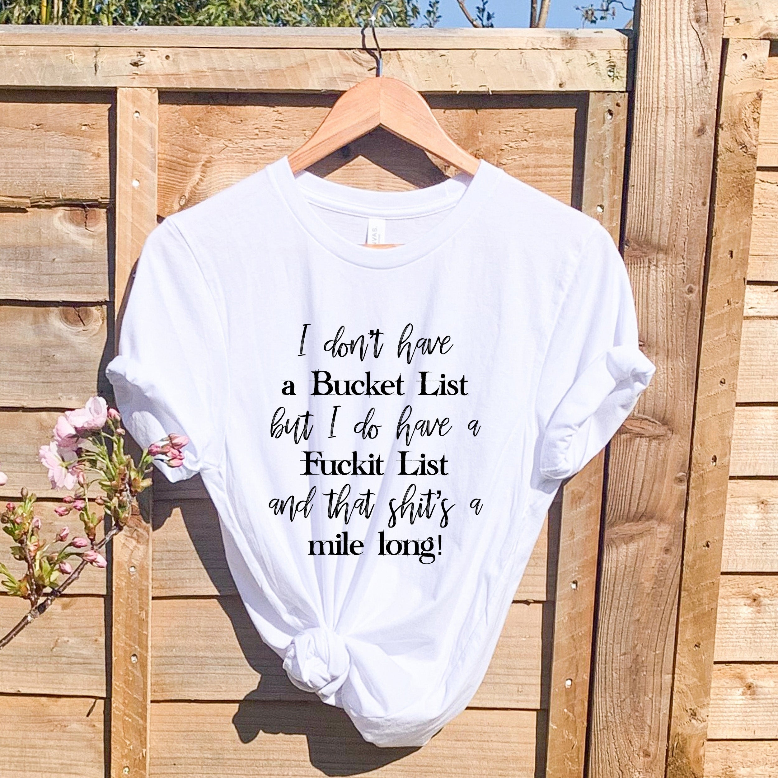 Bucket List Unisex T-shirt featuring vibrant DTG printed design, perfect for adventure lovers.