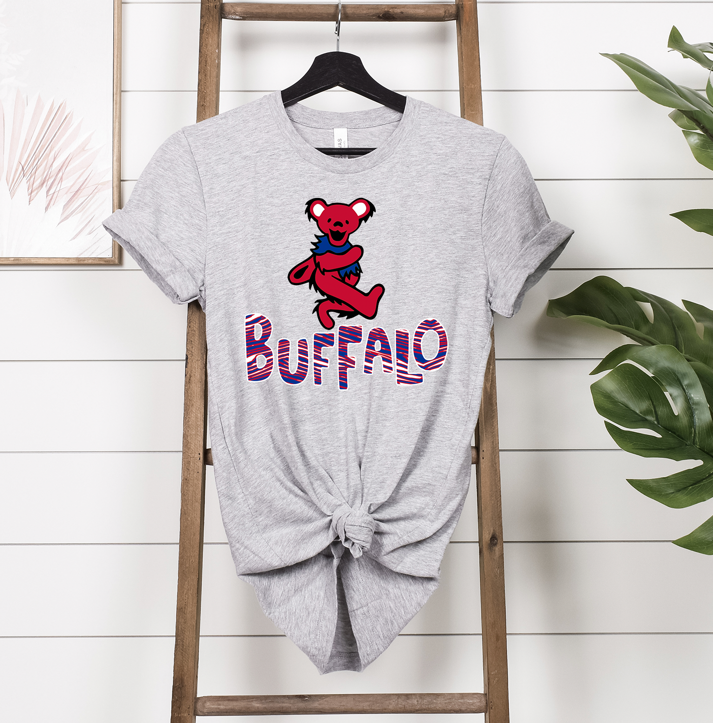 Buffalo Bear Unisex T-shirt featuring vibrant graphic design on soft fabric, perfect for casual wear.