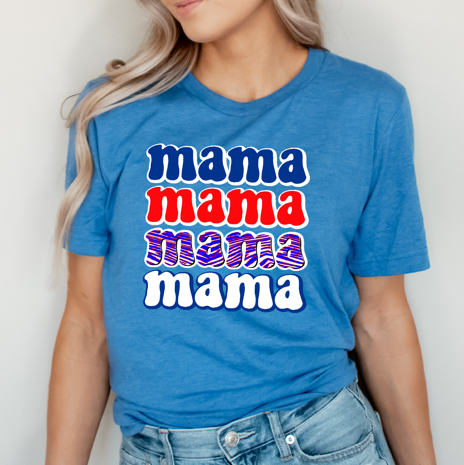 Buffalo Zubaz Mama Unisex T-shirt featuring vibrant colors and unique design, perfect for casual wear.