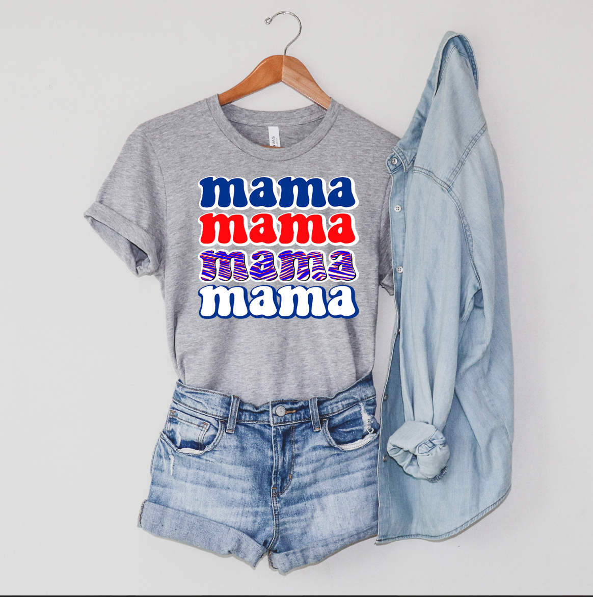 Buffalo Zubaz Mama Unisex T-shirt featuring vibrant colors and unique design, perfect for casual wear.