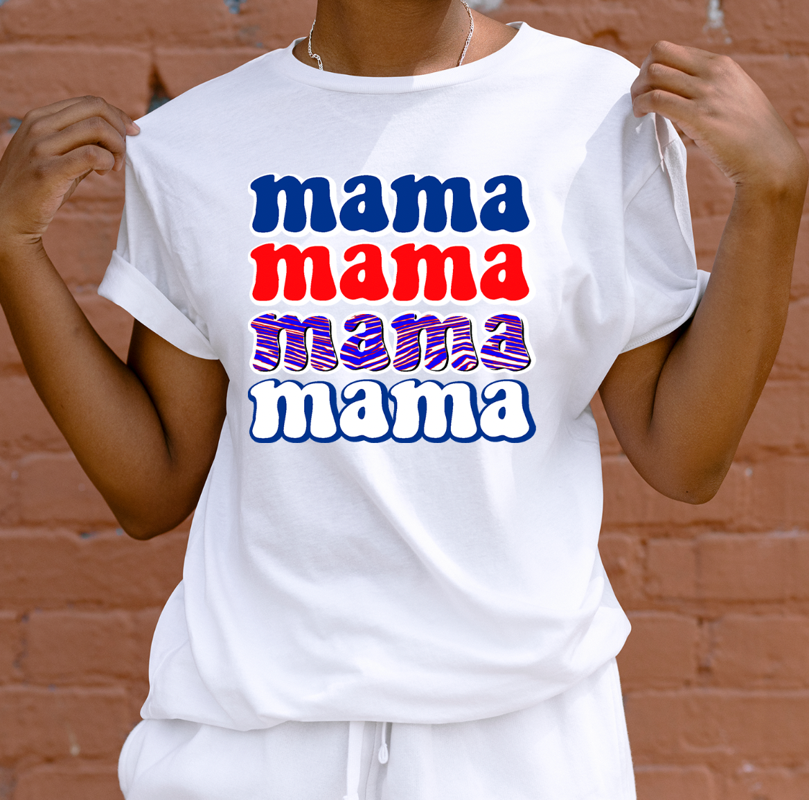 Buffalo Zubaz Mama Unisex T-shirt featuring vibrant colors and unique design, perfect for casual wear.