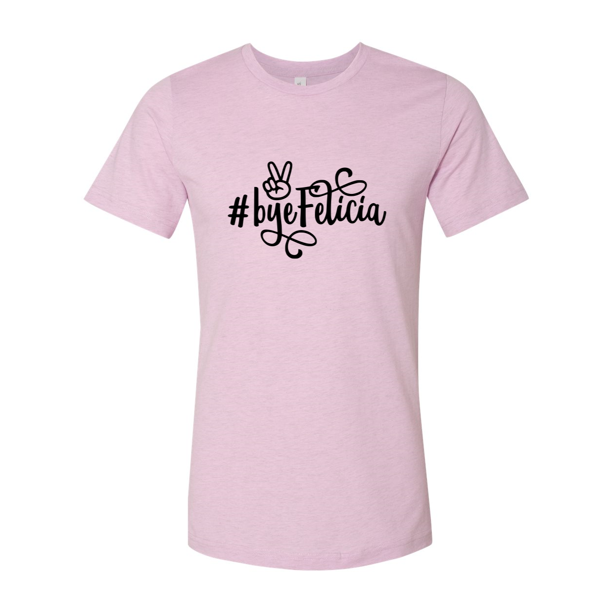 A comfortable unisex Bye Felicia Shirt made from ring spun cotton, featuring a classic crew neck and short sleeves, available in various colors.