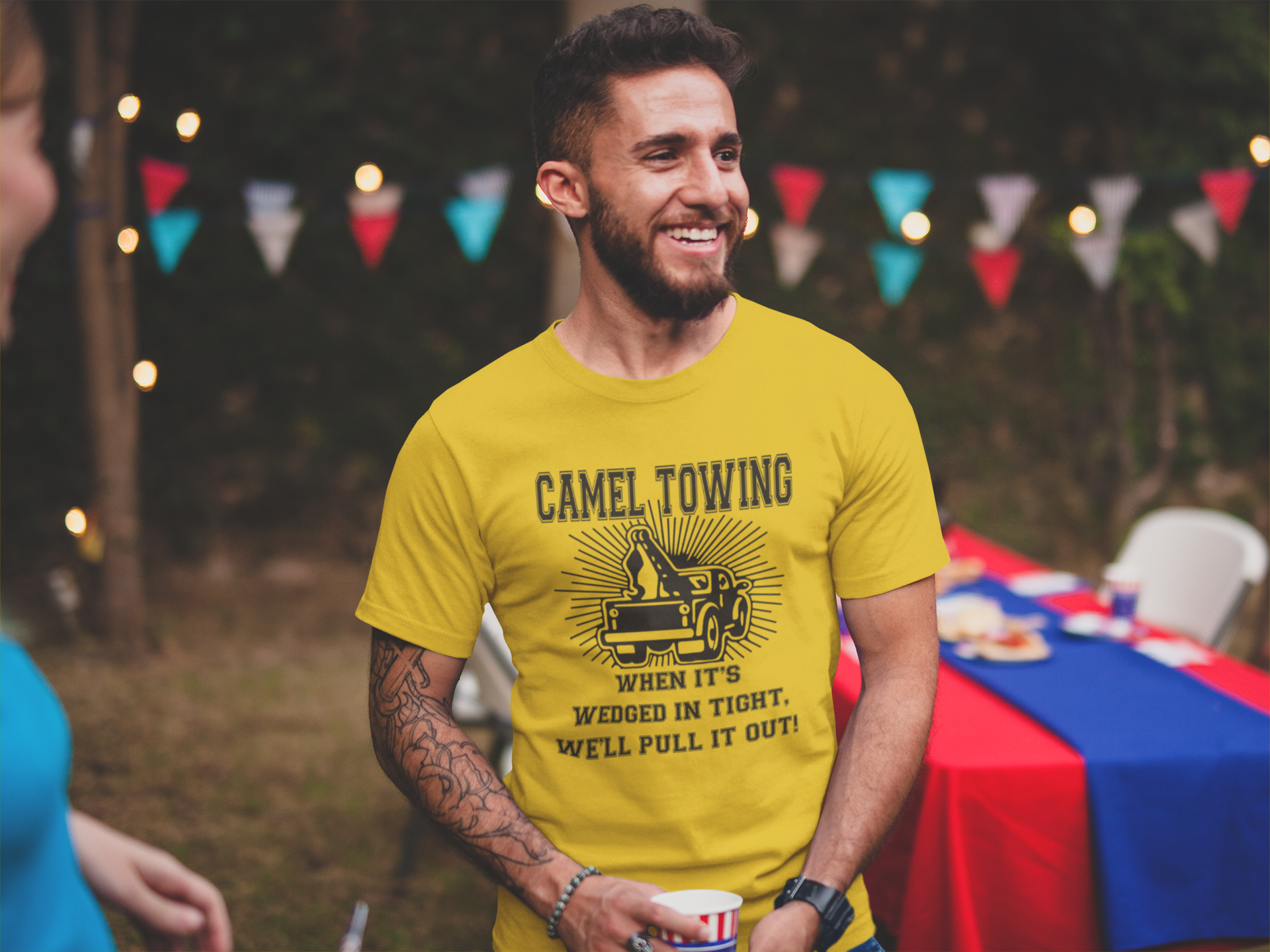 Camel Towing Unisex T-shirt featuring vibrant design and comfortable fabric, perfect for towing enthusiasts.