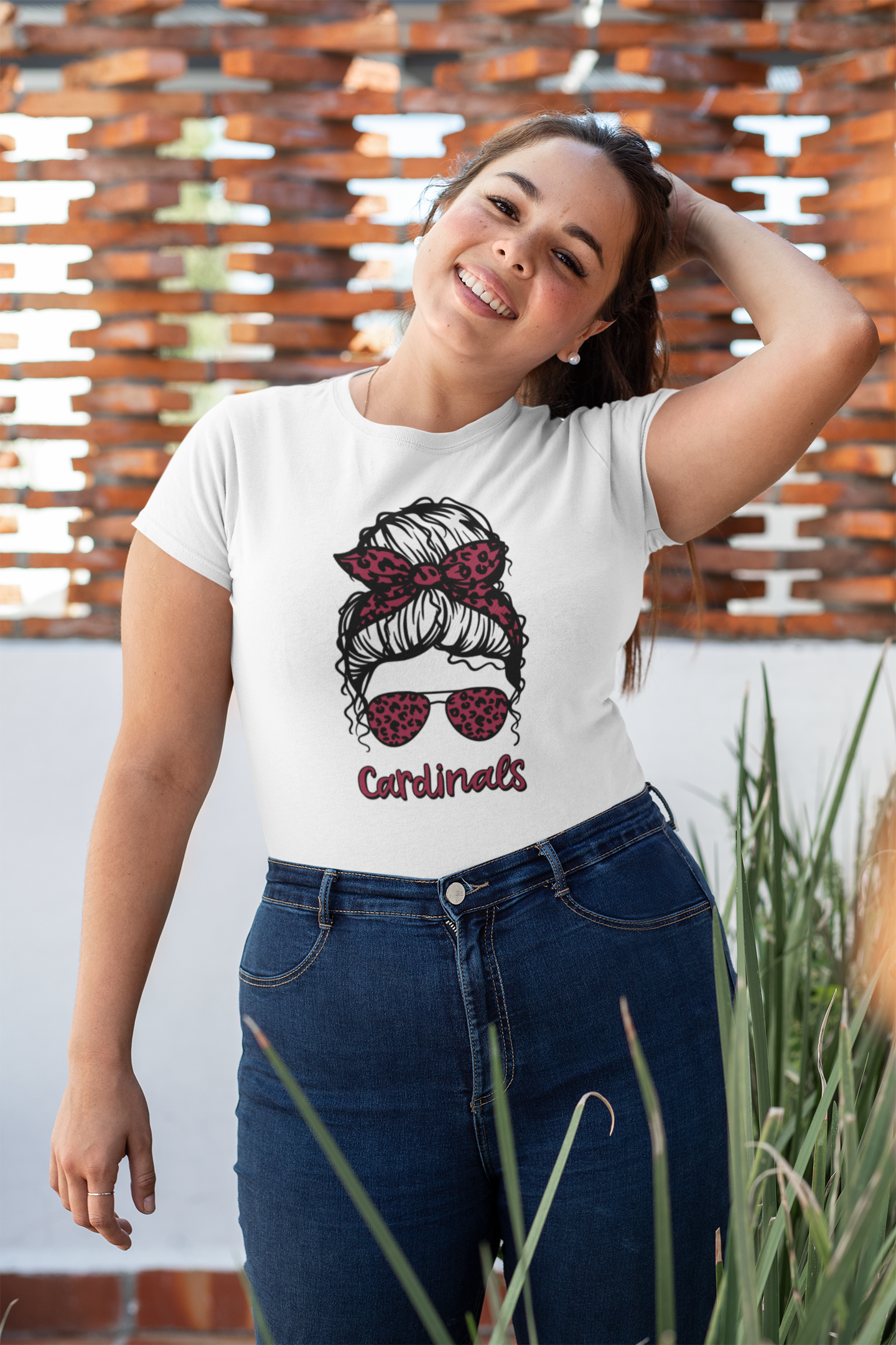 Cardinals Leopard Bun Unisex T-shirt featuring a vibrant leopard print design, perfect for casual wear.