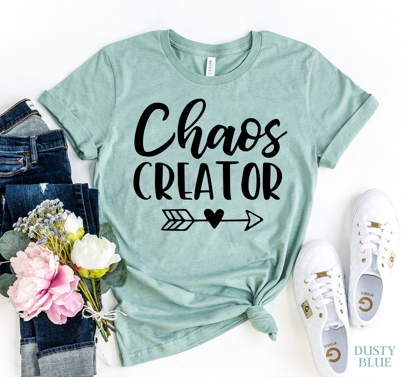 Chaos Creator T-shirt made of premium ring spun cotton, featuring a soft feel and high-quality flex print design.