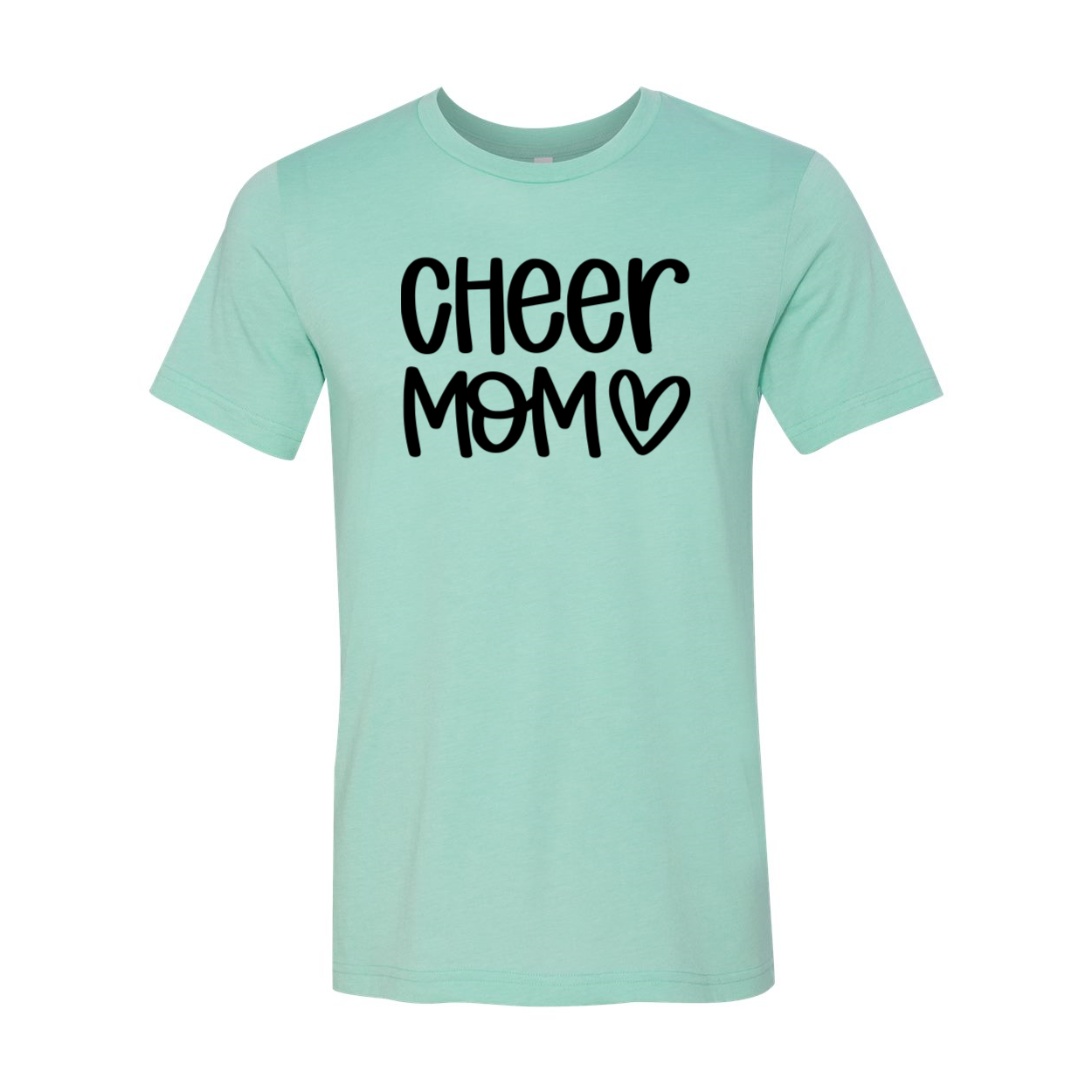 A stylish Cheer Mom Shirt in various colors, showcasing its comfortable fit and soft fabric.