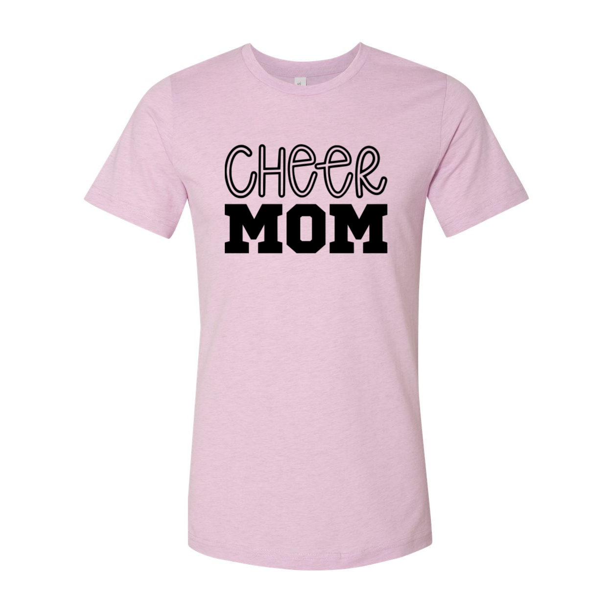 A stylish unisex Cheer Mom Shirt made from soft ring spun cotton, available in multiple colors and sizes.