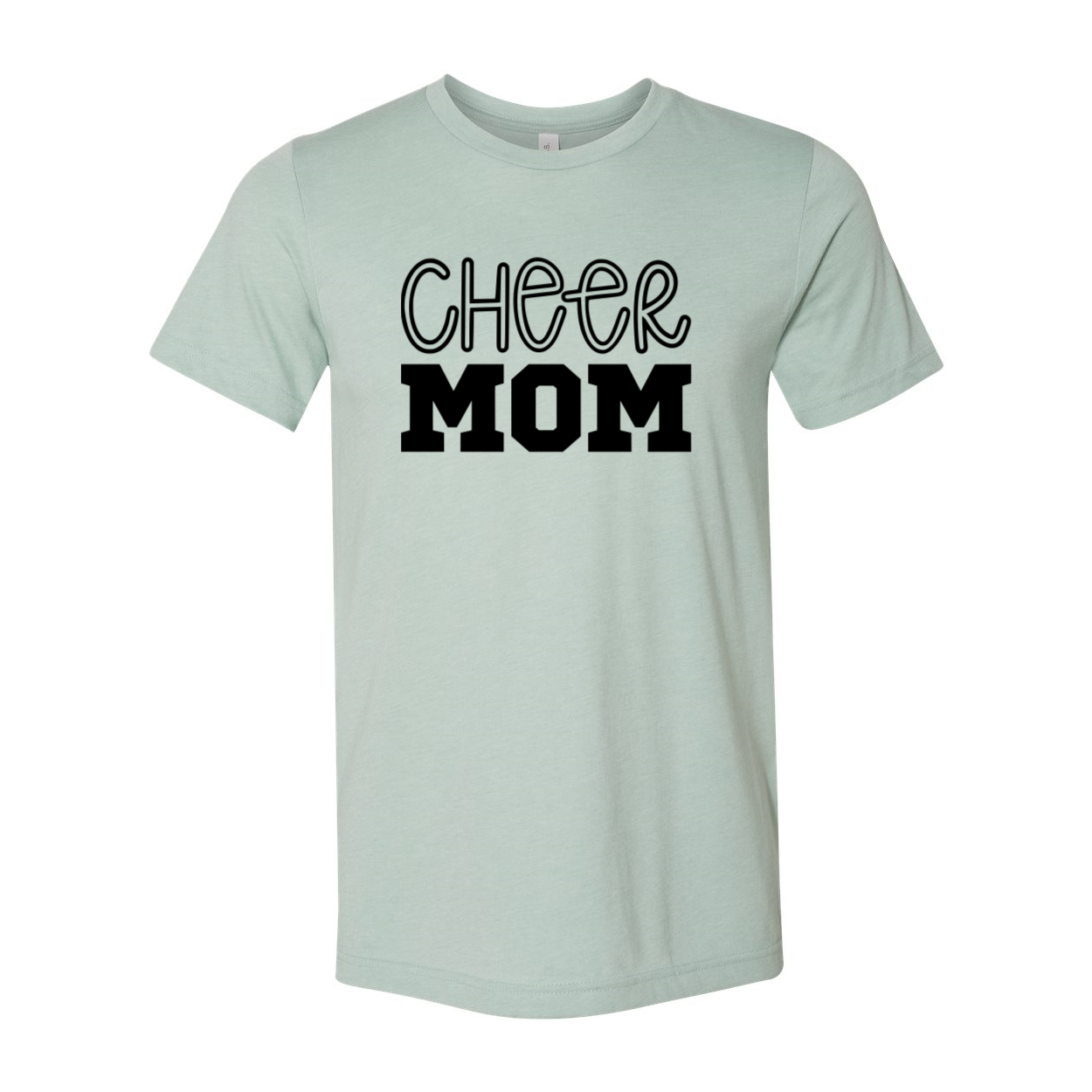 A stylish unisex Cheer Mom Shirt made from soft ring spun cotton, available in multiple colors and sizes.