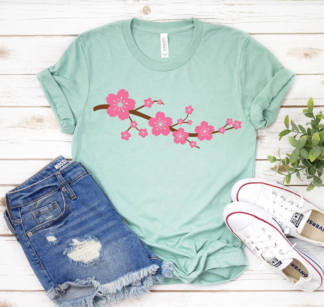 Cherry Blossom T-shirt featuring a soft, unisex design in high-quality cotton, perfect for casual wear.