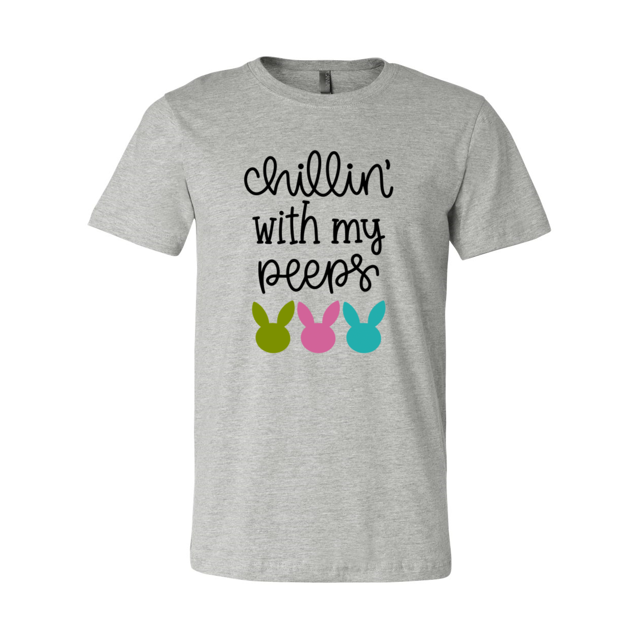 Chillin With My Peeps Shirt in various colors, showcasing its soft fabric and stylish design.